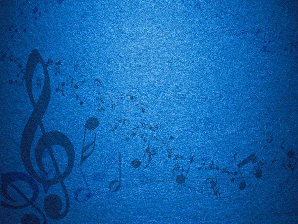 Blue Music Notes PhotoHDX Wallpaper 1024x768 Resolution Background