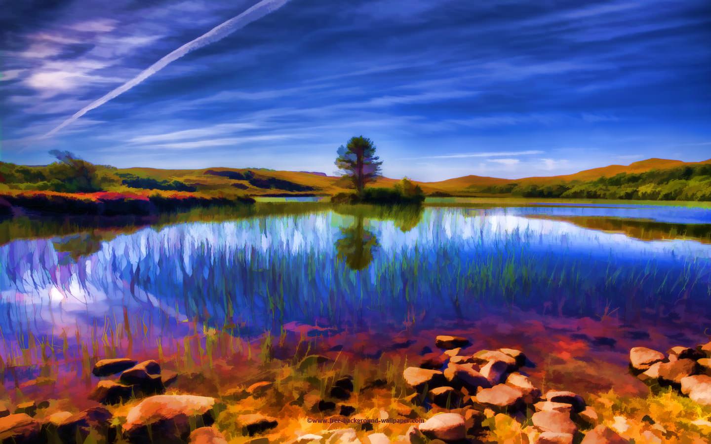 Beautiful Loch in Summer Beautiful Wallpaper Background