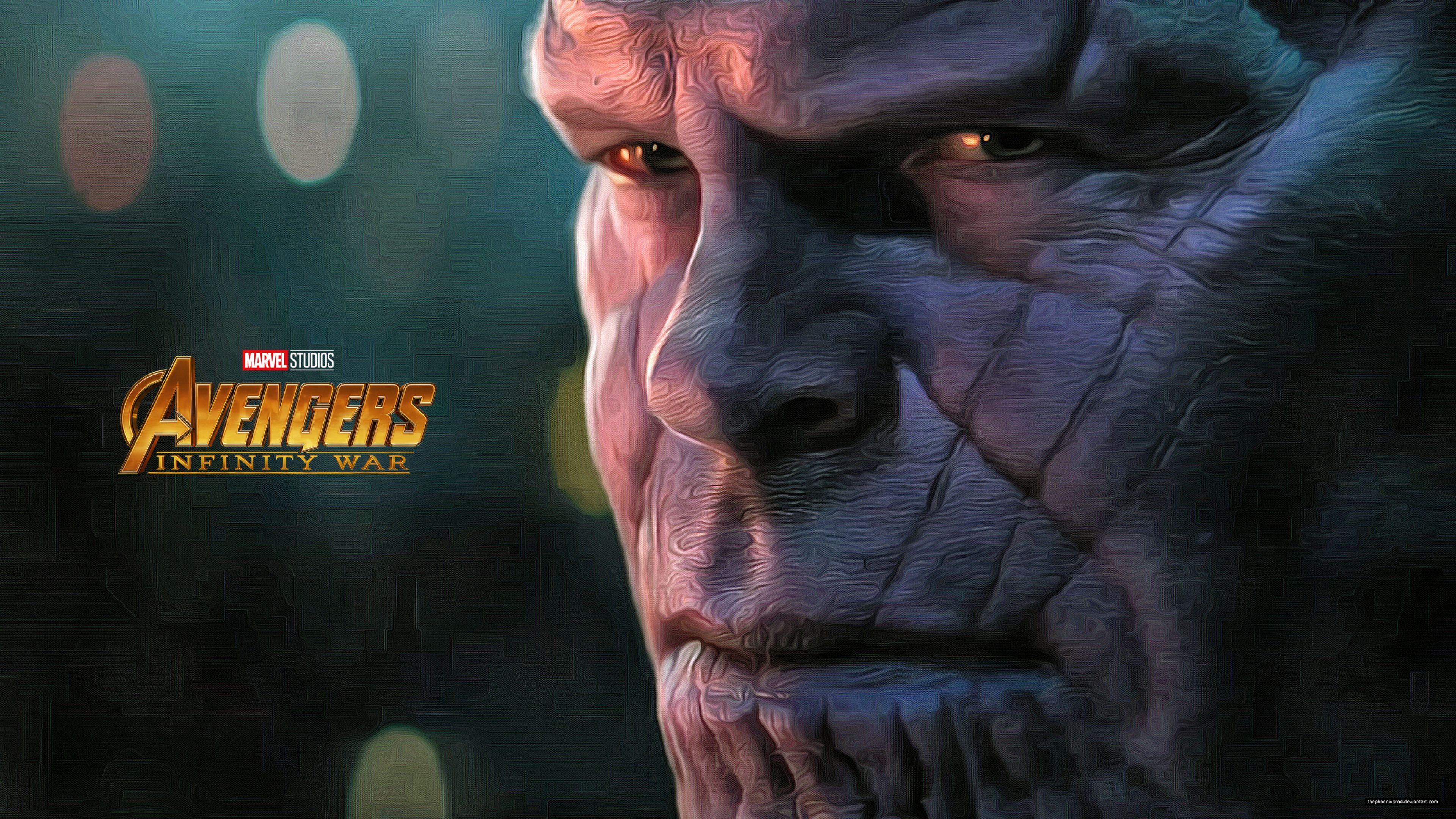Avengers: Infinity War (2018) Thanos Face 4K UHD 16:9 3840x2160