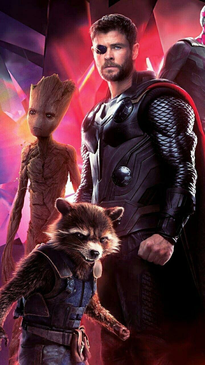 Avengers Infinity Wars Teen Groot Rocket Thor #avengers #Thor