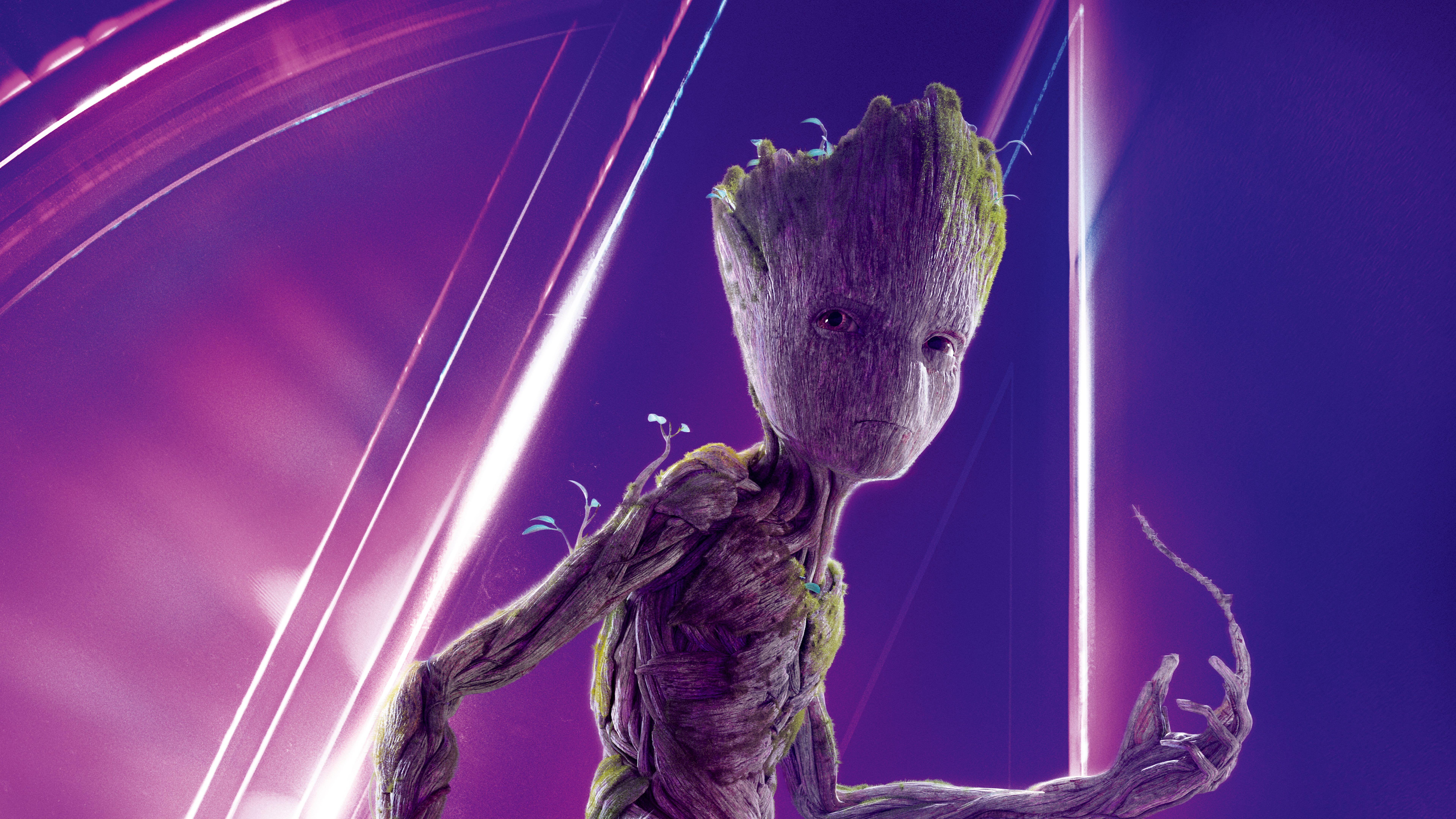 Wallpaper Avengers: Infinity War, Groot, 4K, 8K, Movies