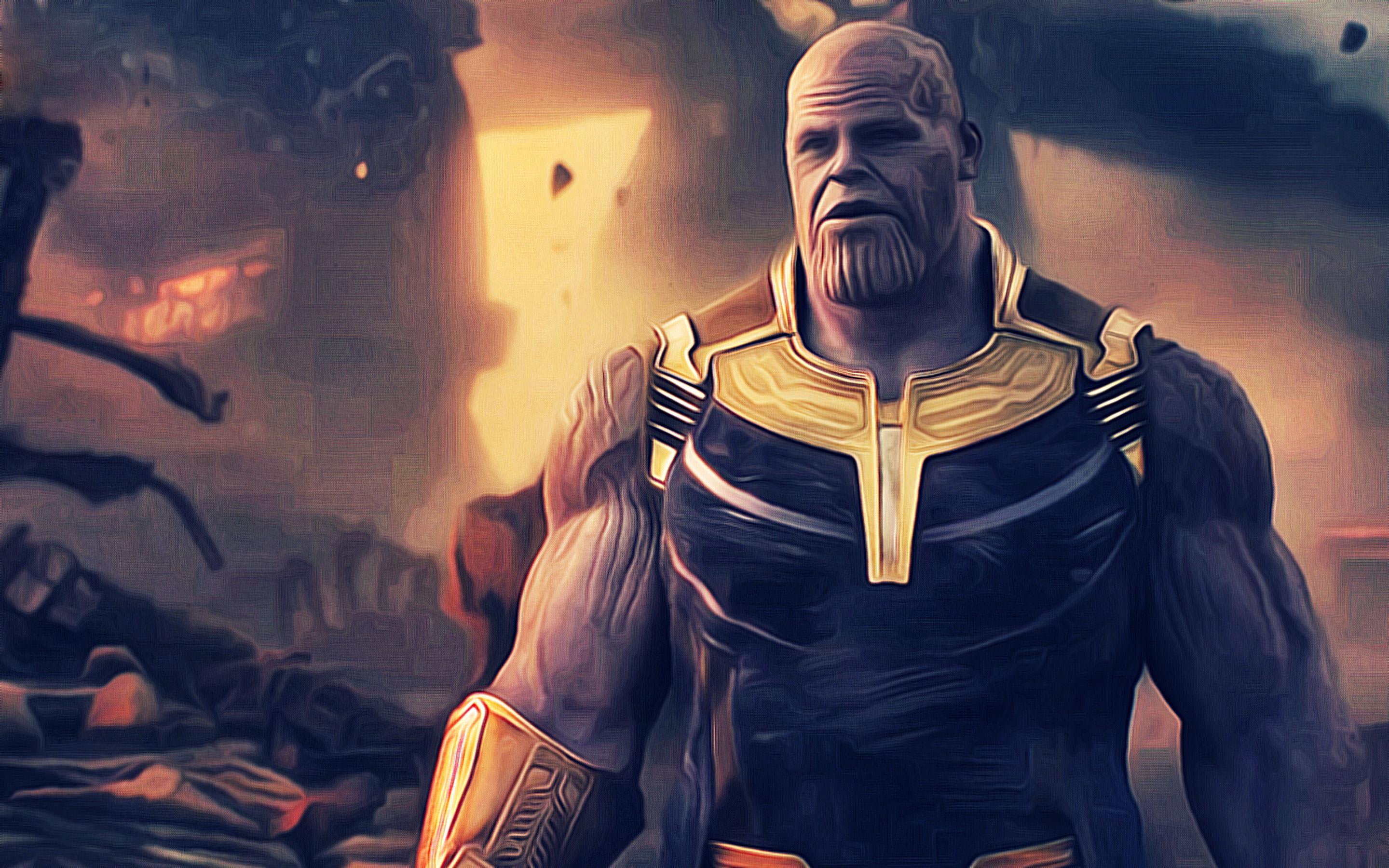 Art Thanos Avengers Infinity War 2018 1m HD Wallpaper