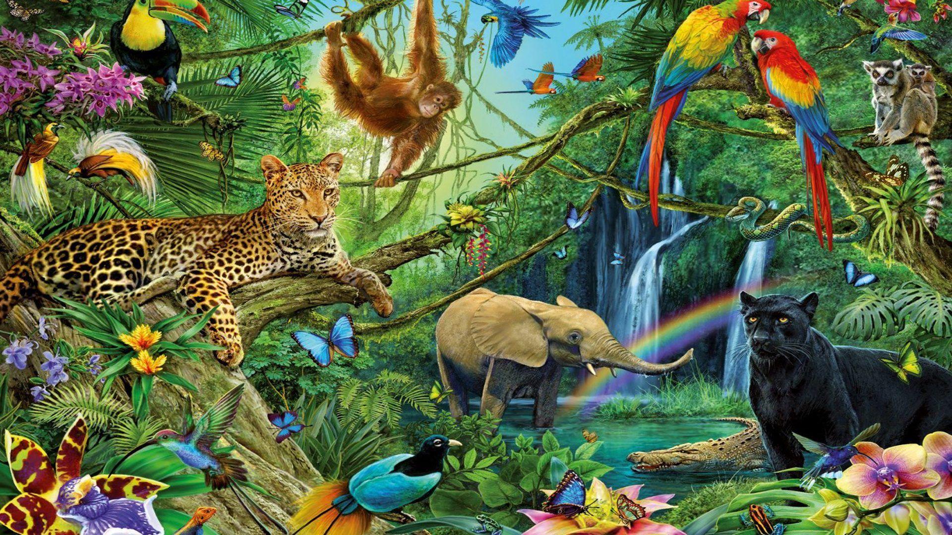 Animal Kingdom Dwellers Of The Jungle Desktop Background Free