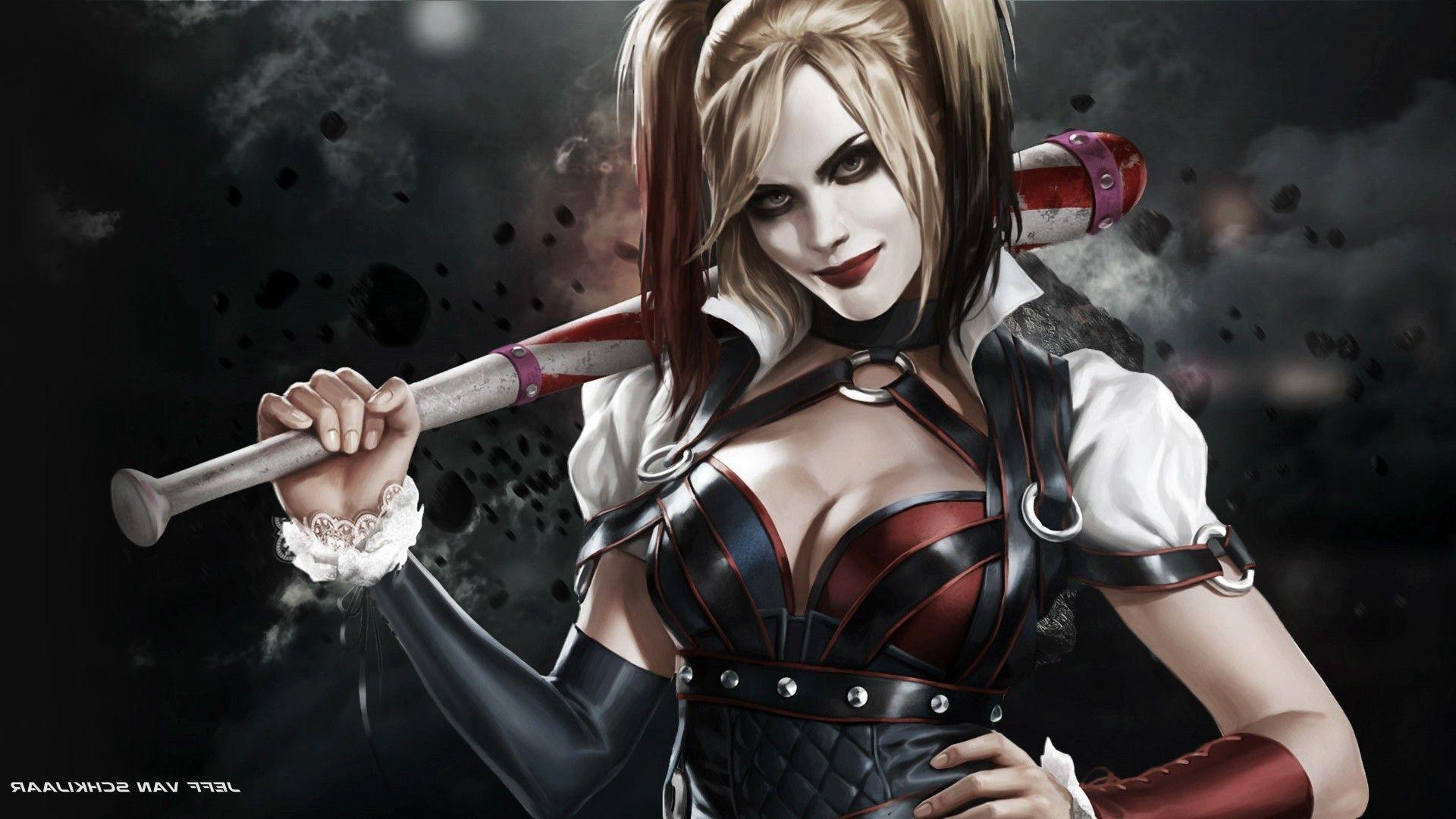 Harley Quinn, Batman, Joker, DC Comics, Digital Art Wallpapers HD