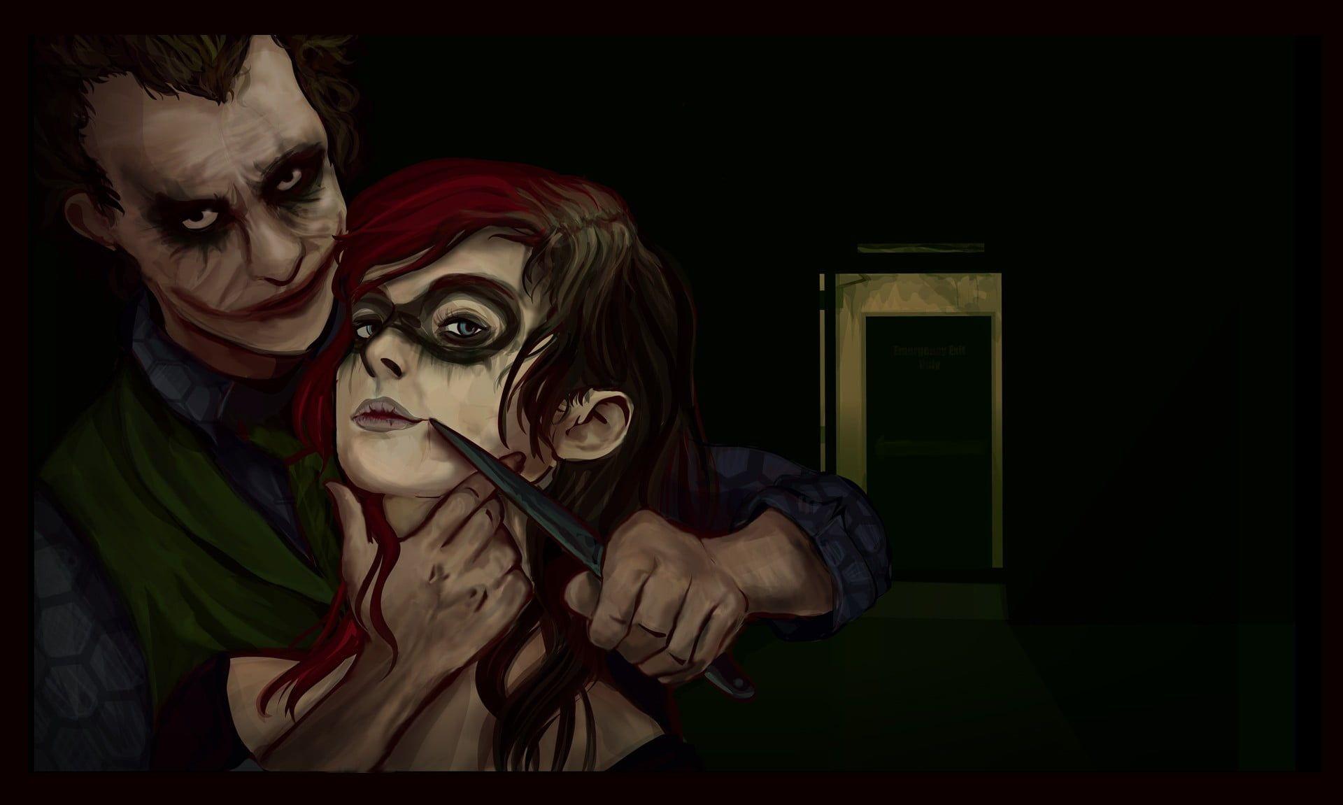 Illustration of Joker and Harley Quinn HD wallpapers