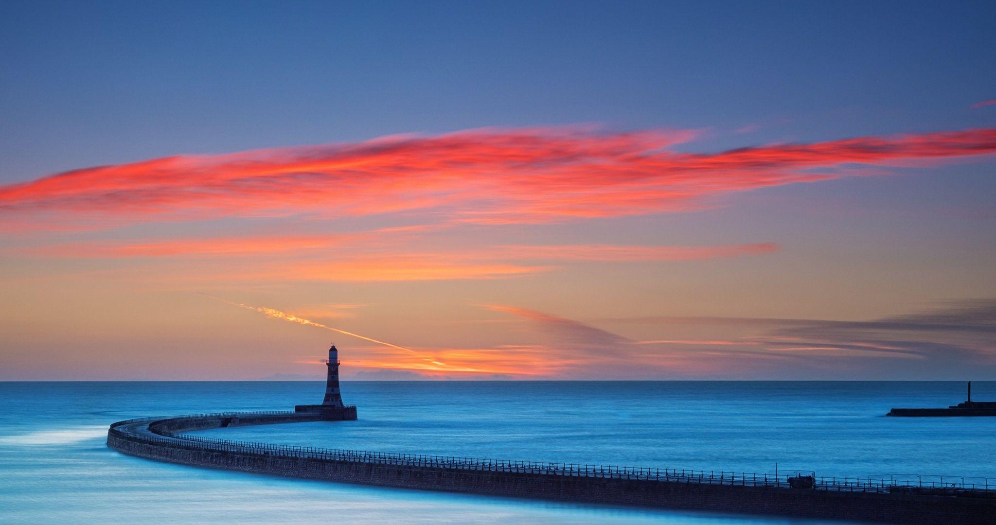 Sky Colorful Sea Lighthouse, HD Nature, 4k Wallpaper, Image