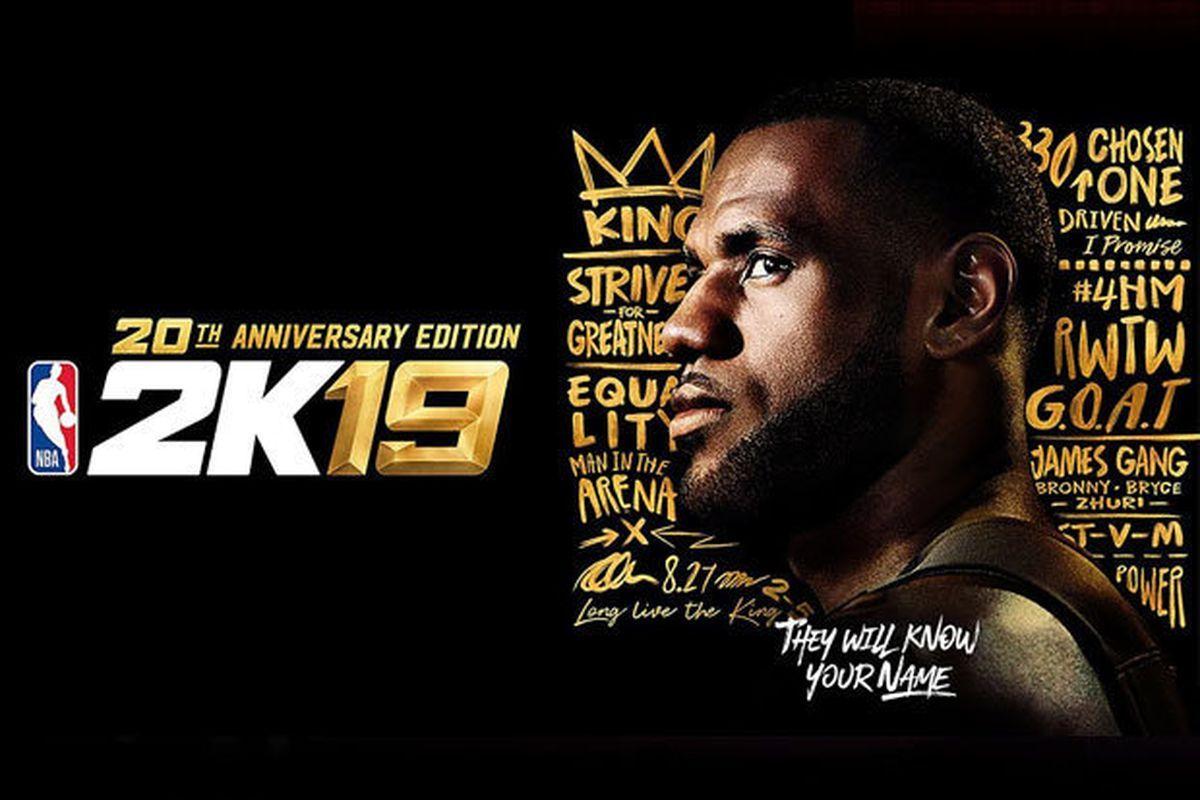 LeBron James featured on the cover of NBA 2K19 The Sword
