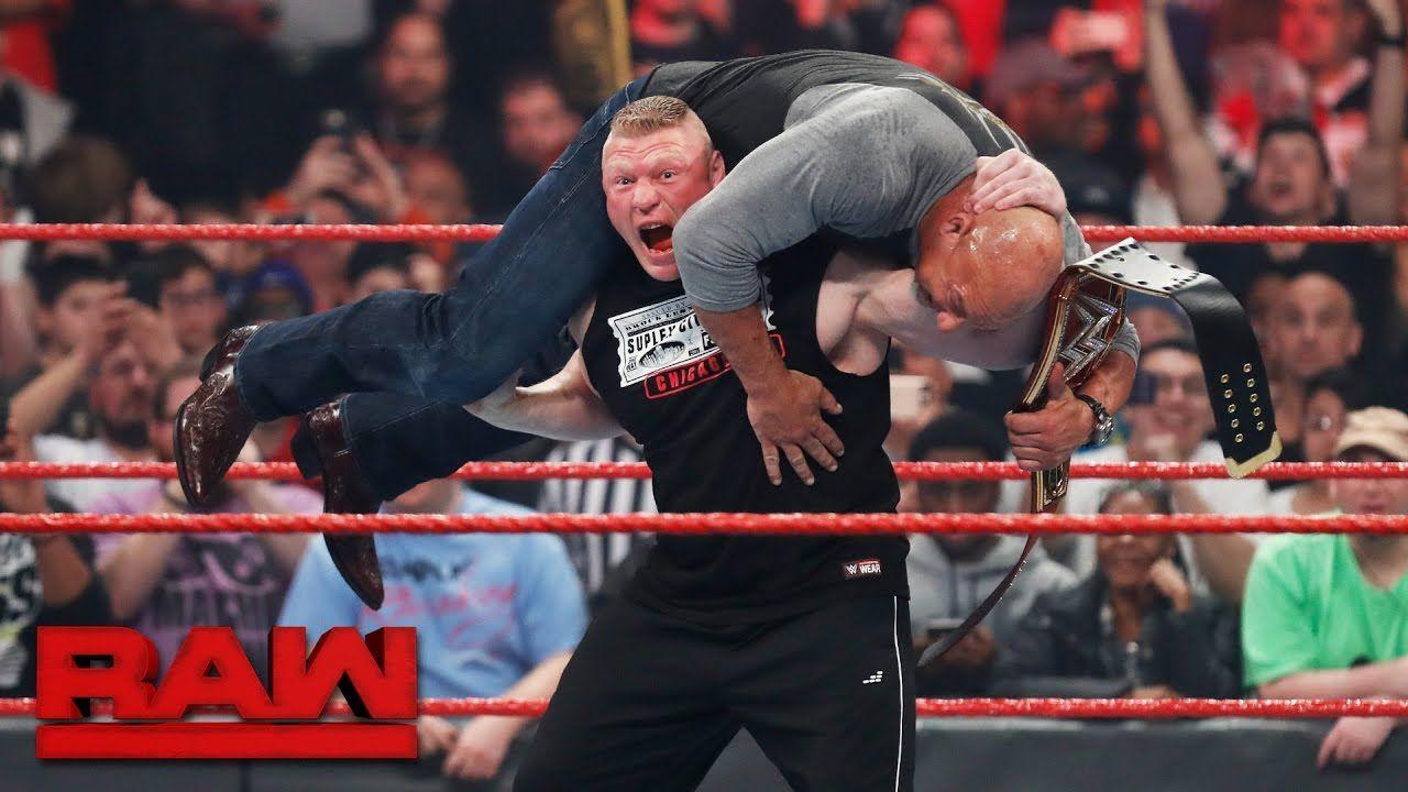 Brock Lesnar attacks new Universal Champion Goldberg: Raw, March 6