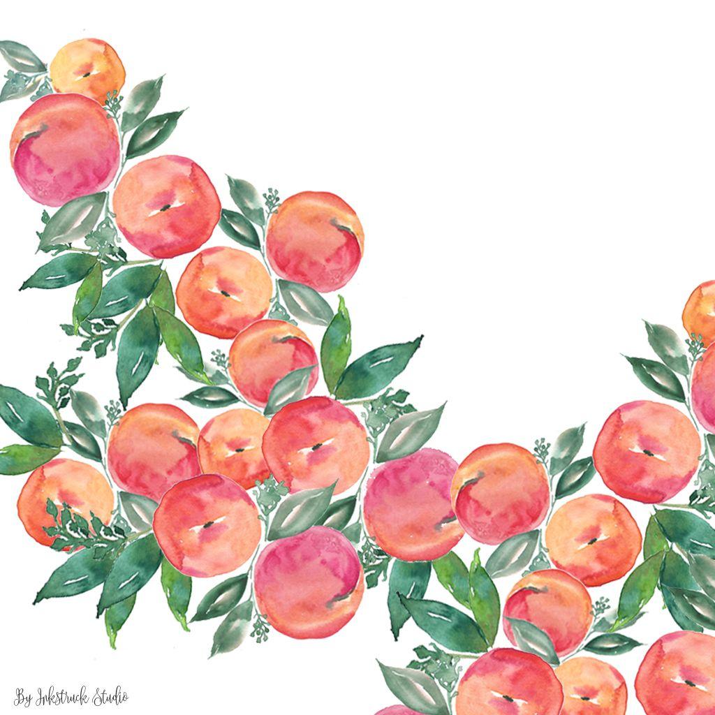 FREE WATERCOLOR PEACH WALLPAPERS