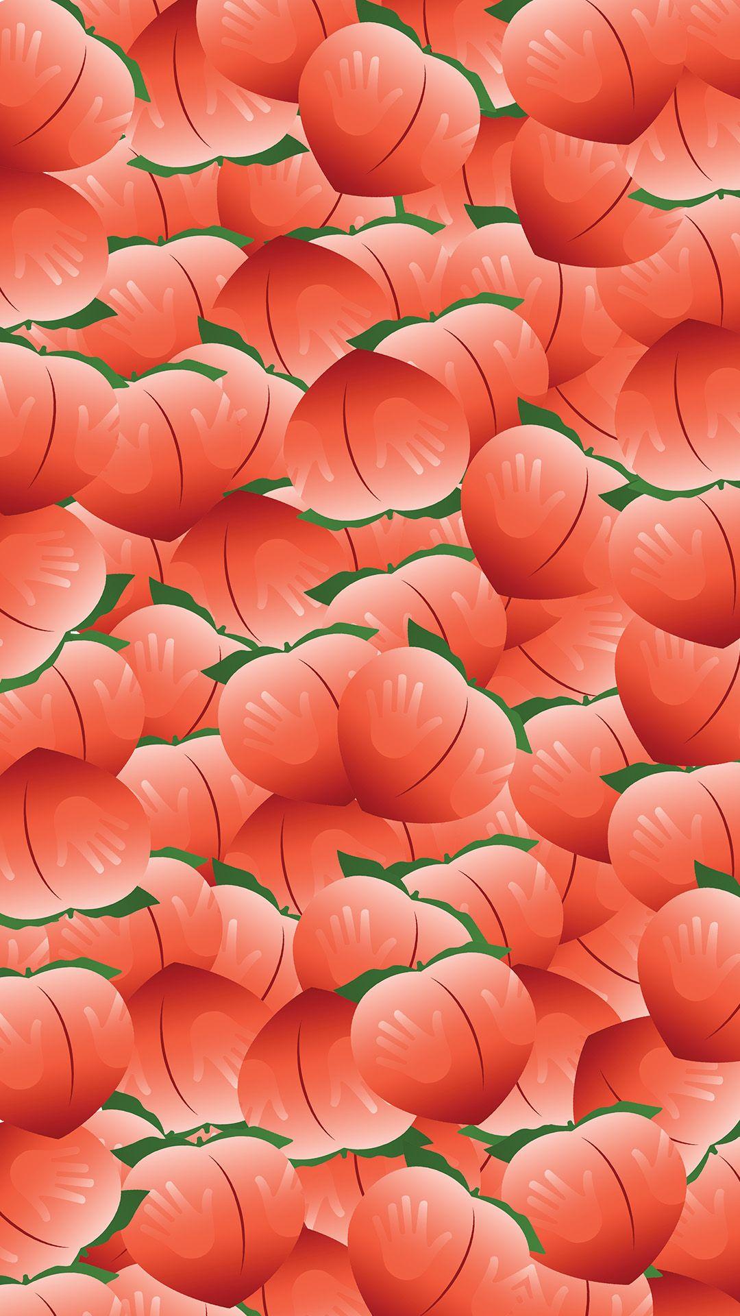 Peach Emoji Fabric, Wallpaper and Home Decor | Spoonflower