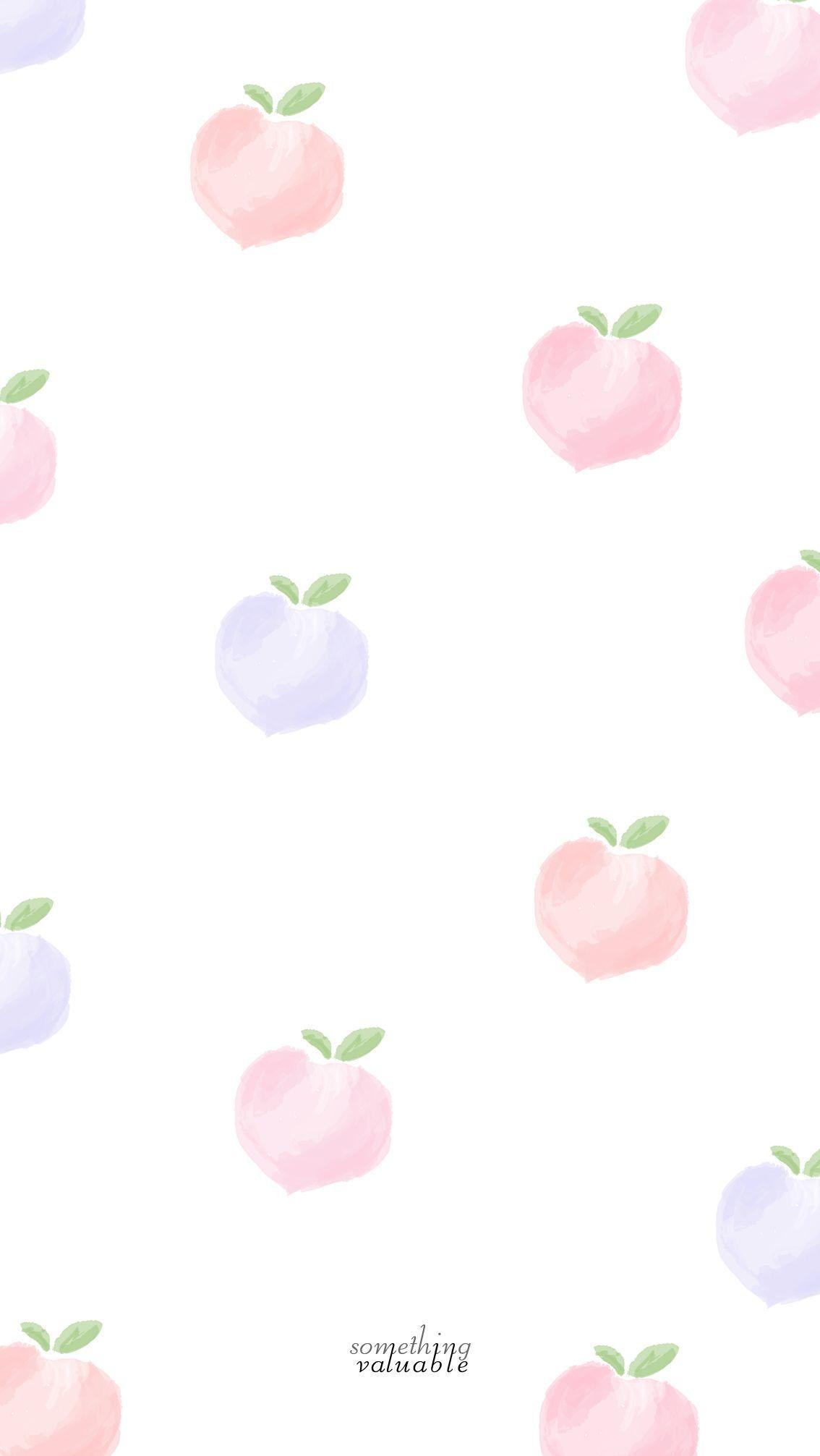 iPhone wallpaper design • peach