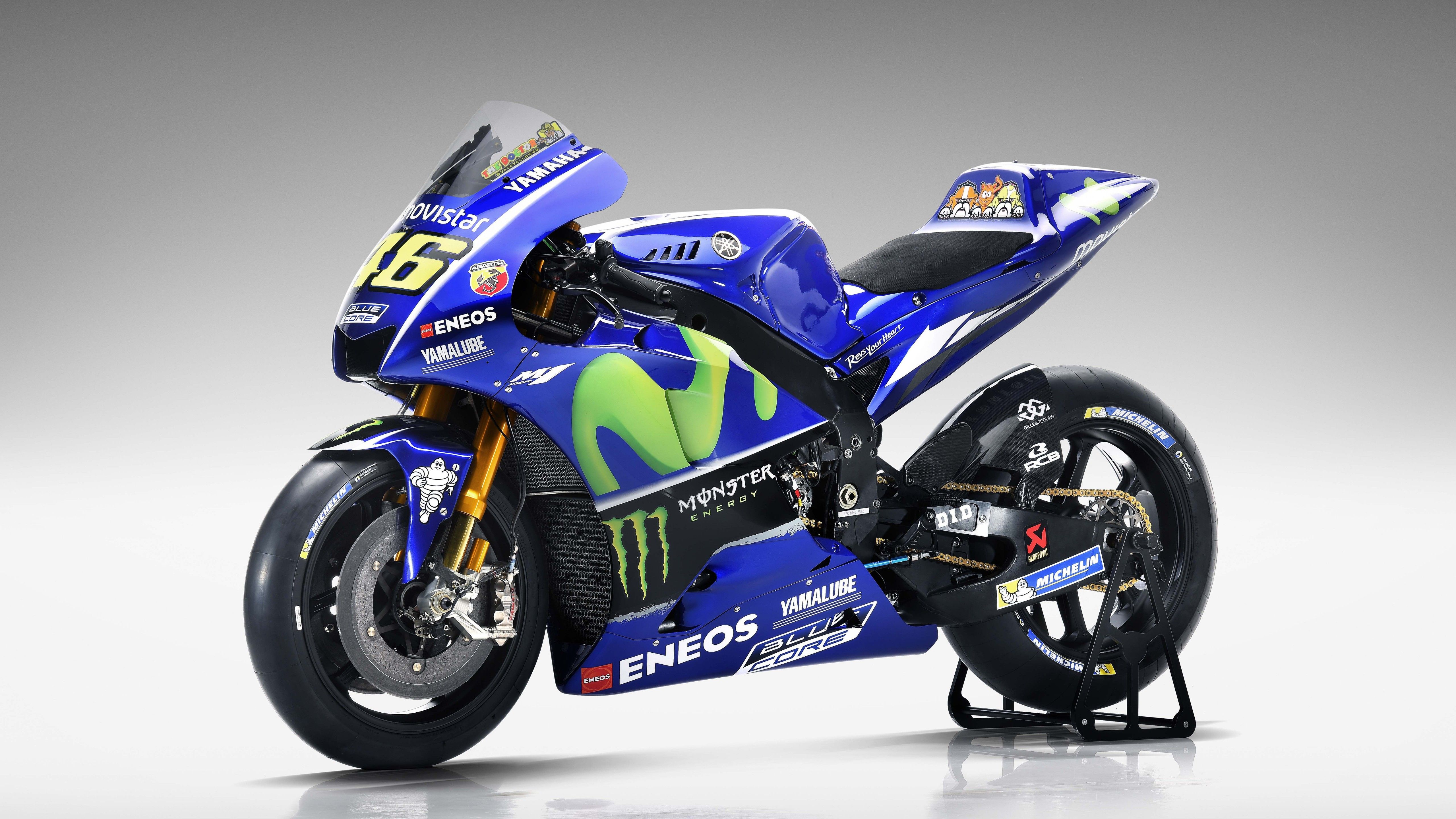 Wallpaper Yamaha YZR M1, MotoGP, 2017, 4K, 8K, Automotive / Bikes