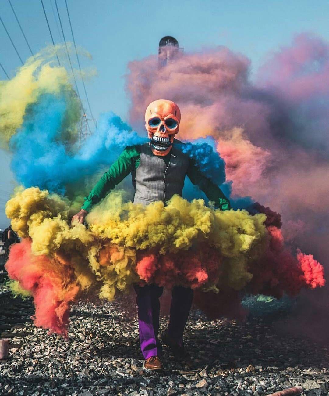 Skull Masks and Colorful Smoke Grenades Spread the Beauty of Mexican