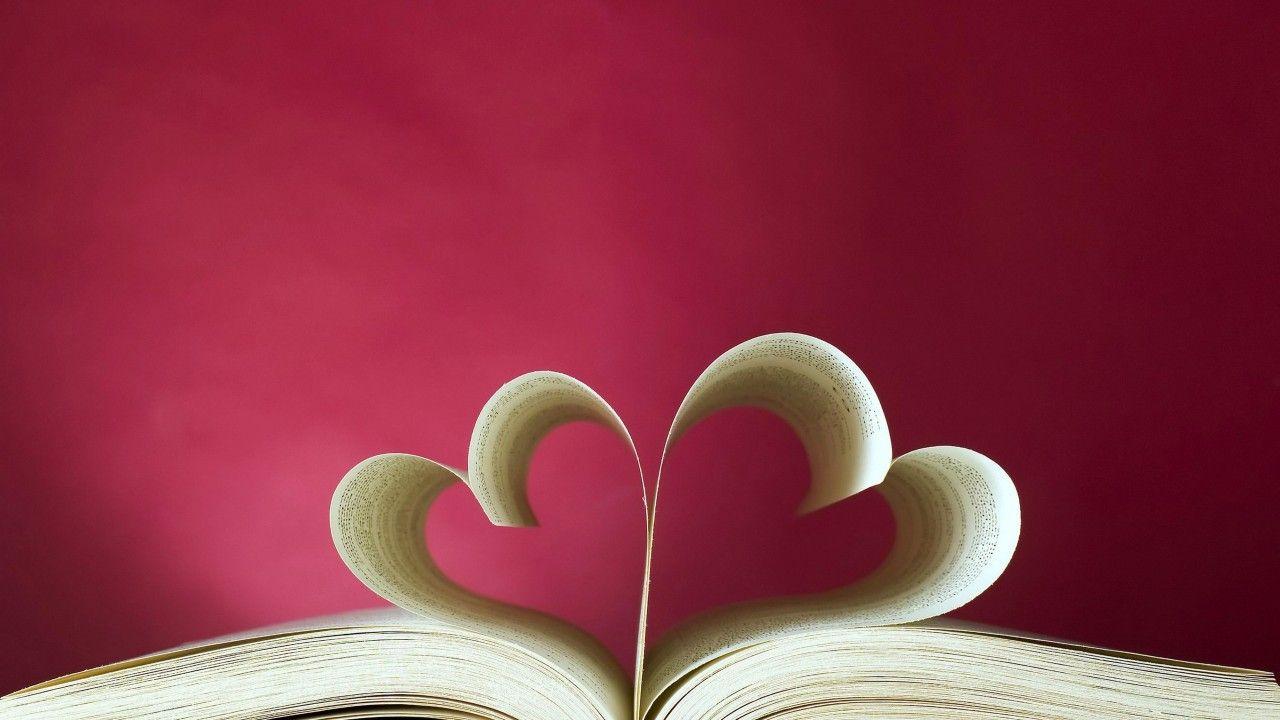 Wallpaper Love hearts, Book, 5K, Love