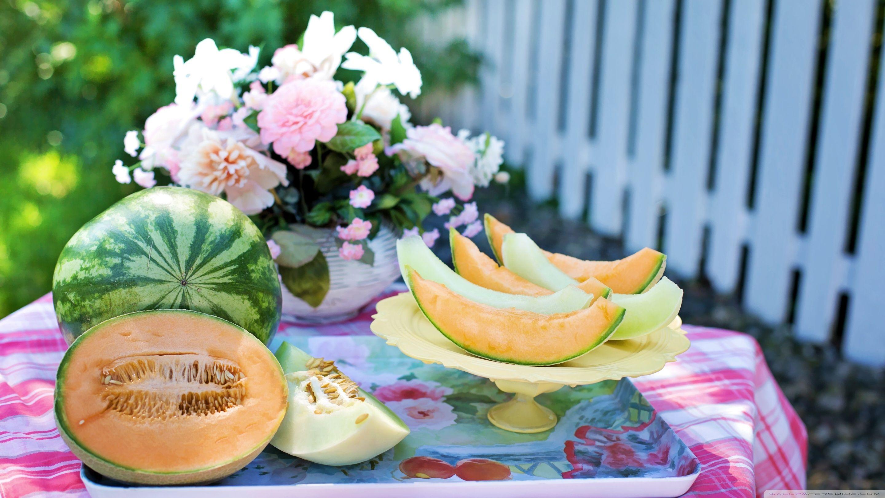 Watermelon, Cantaloupe, and Honeydew Melon ❤ 4K HD Desktop