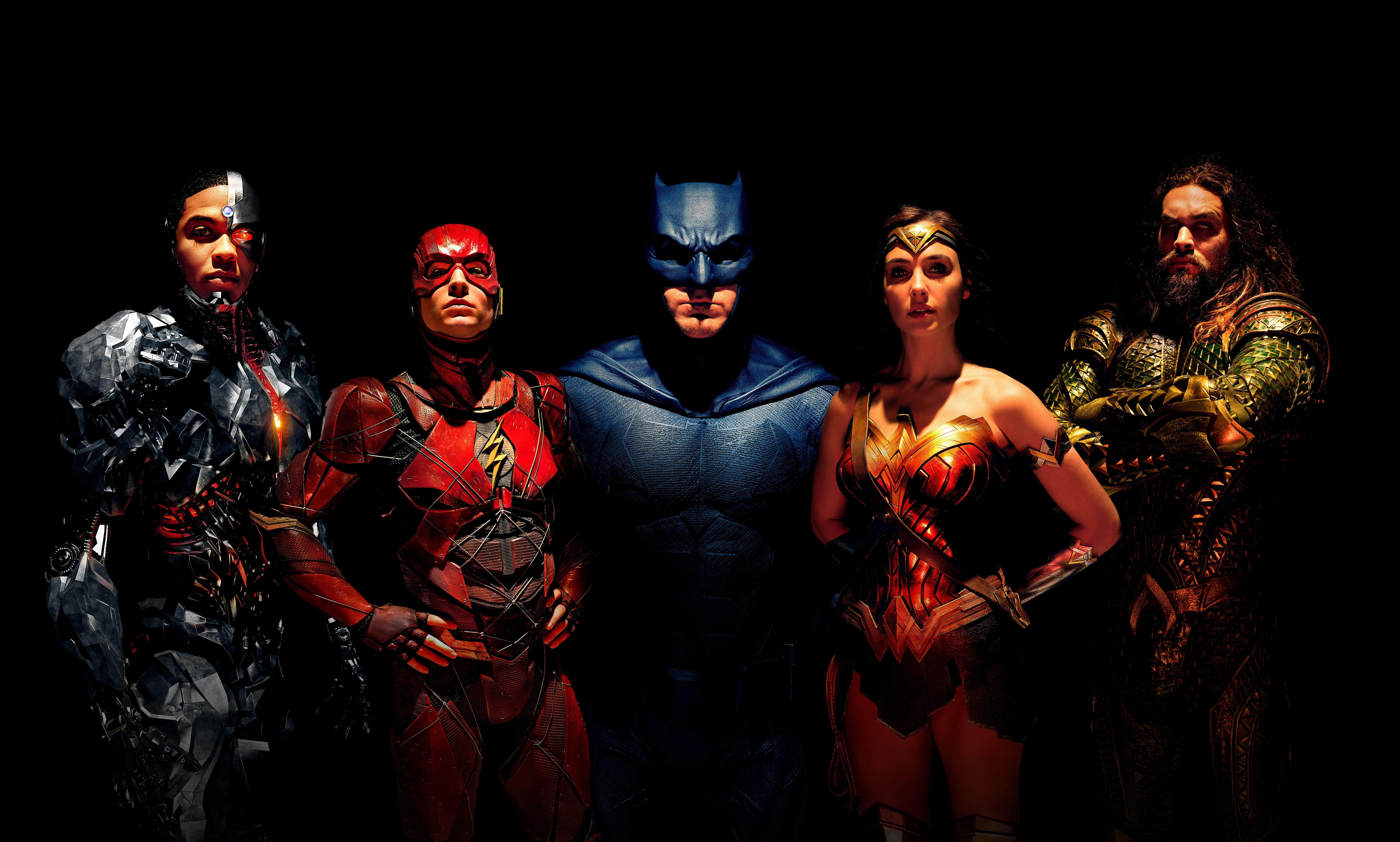 Wallpaper Justice League, Cyborg, The Flash, Batman, Wonder Woman