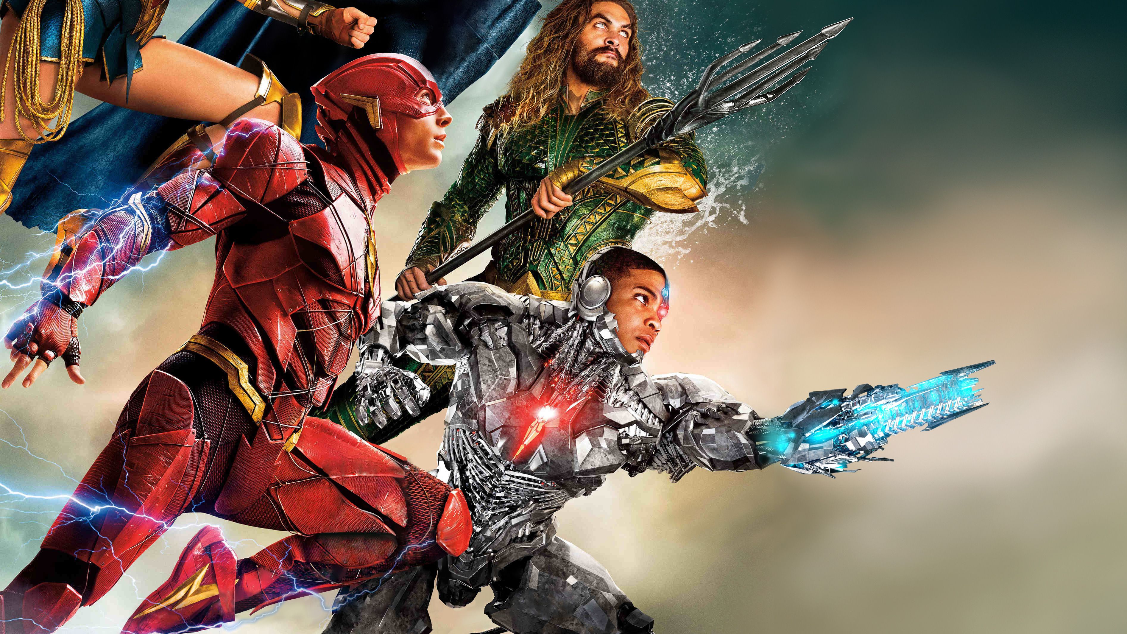 Flash Cyborg Aquaman Justice League 4k, HD Movies, 4k Wallpaper