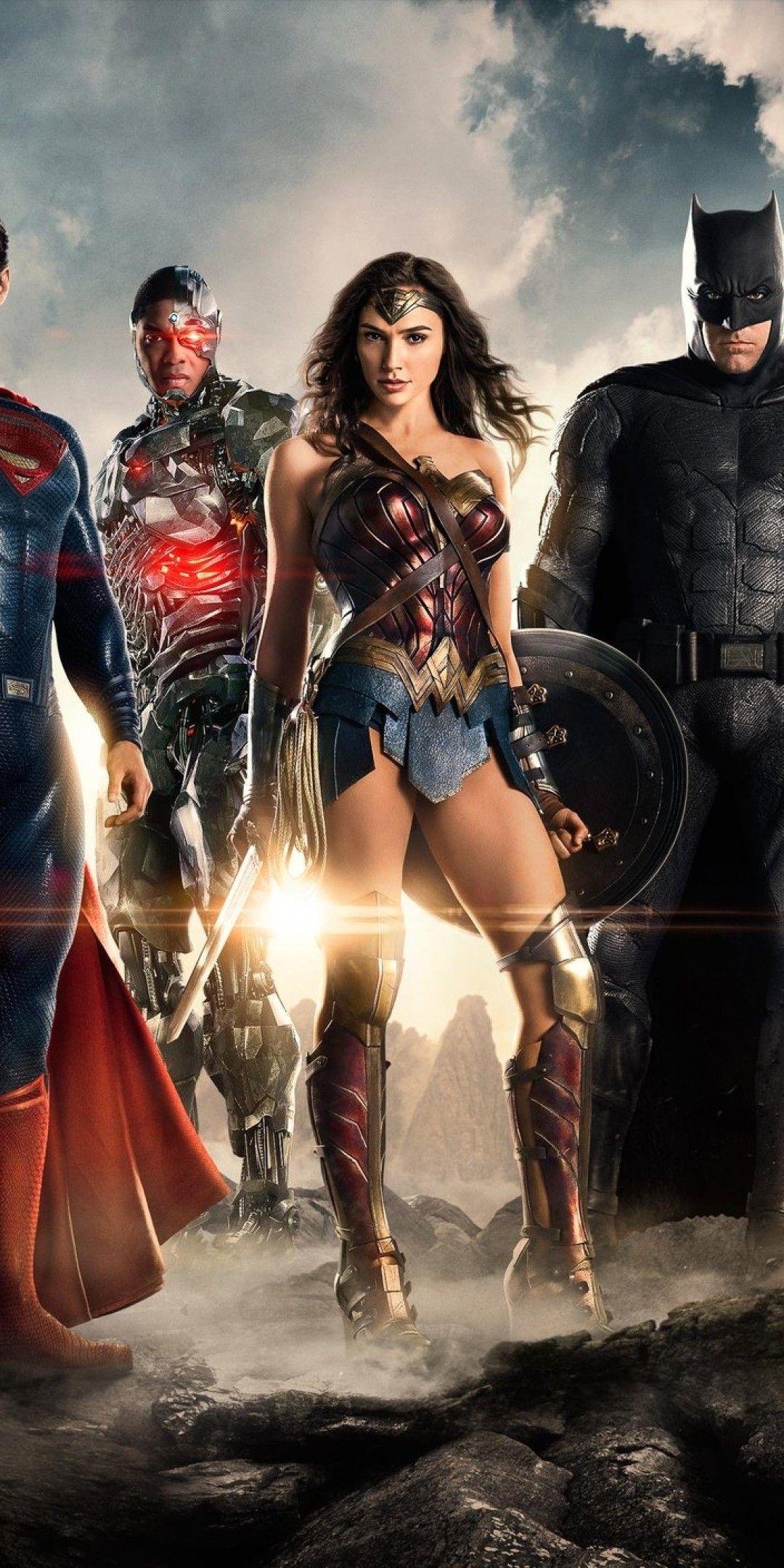 Download 1080x2160 Justice League, Characters, Flash, Superman