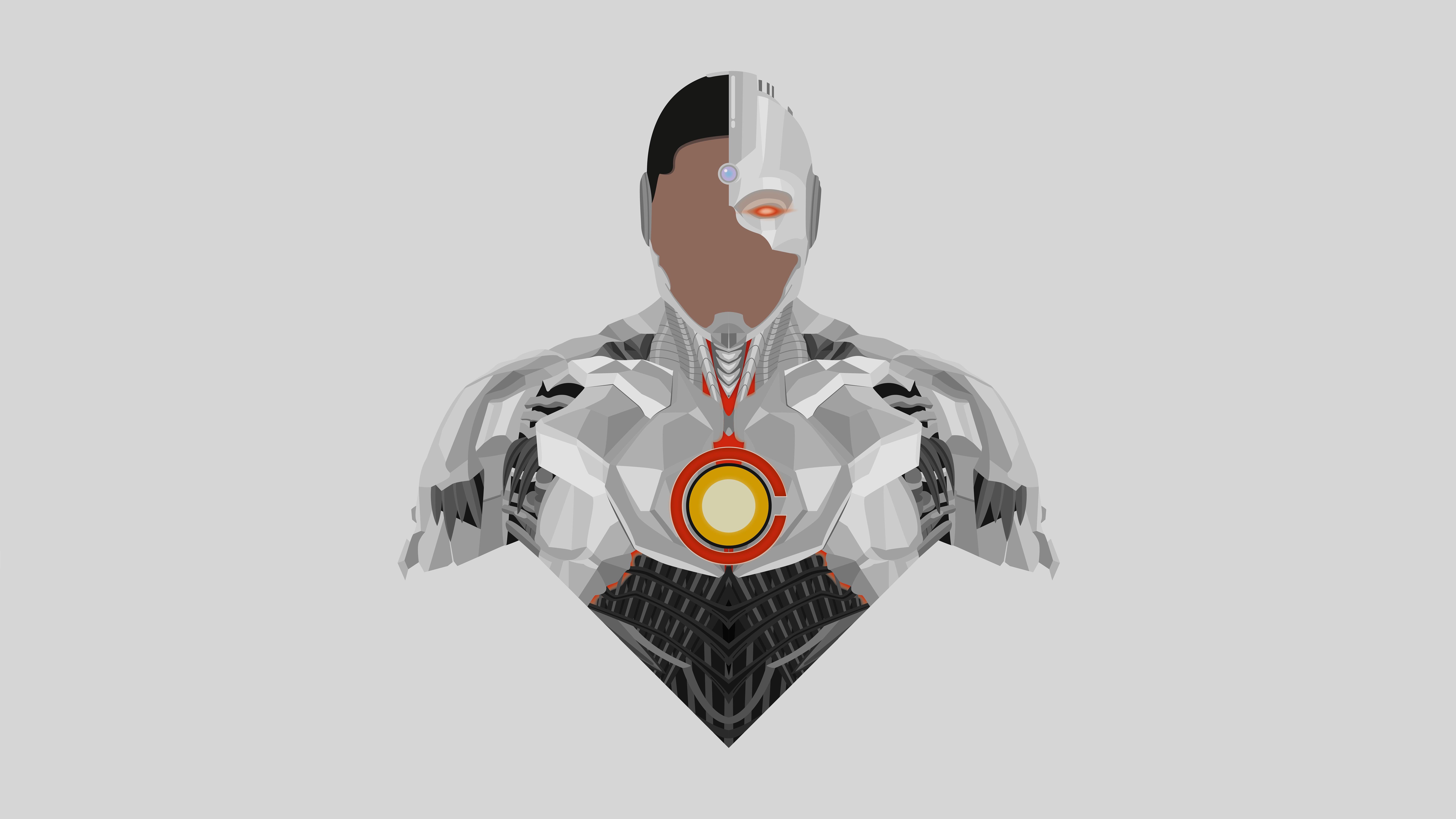 Cyborg Justice League Movie Minimalist 8K UHD Wallpaper