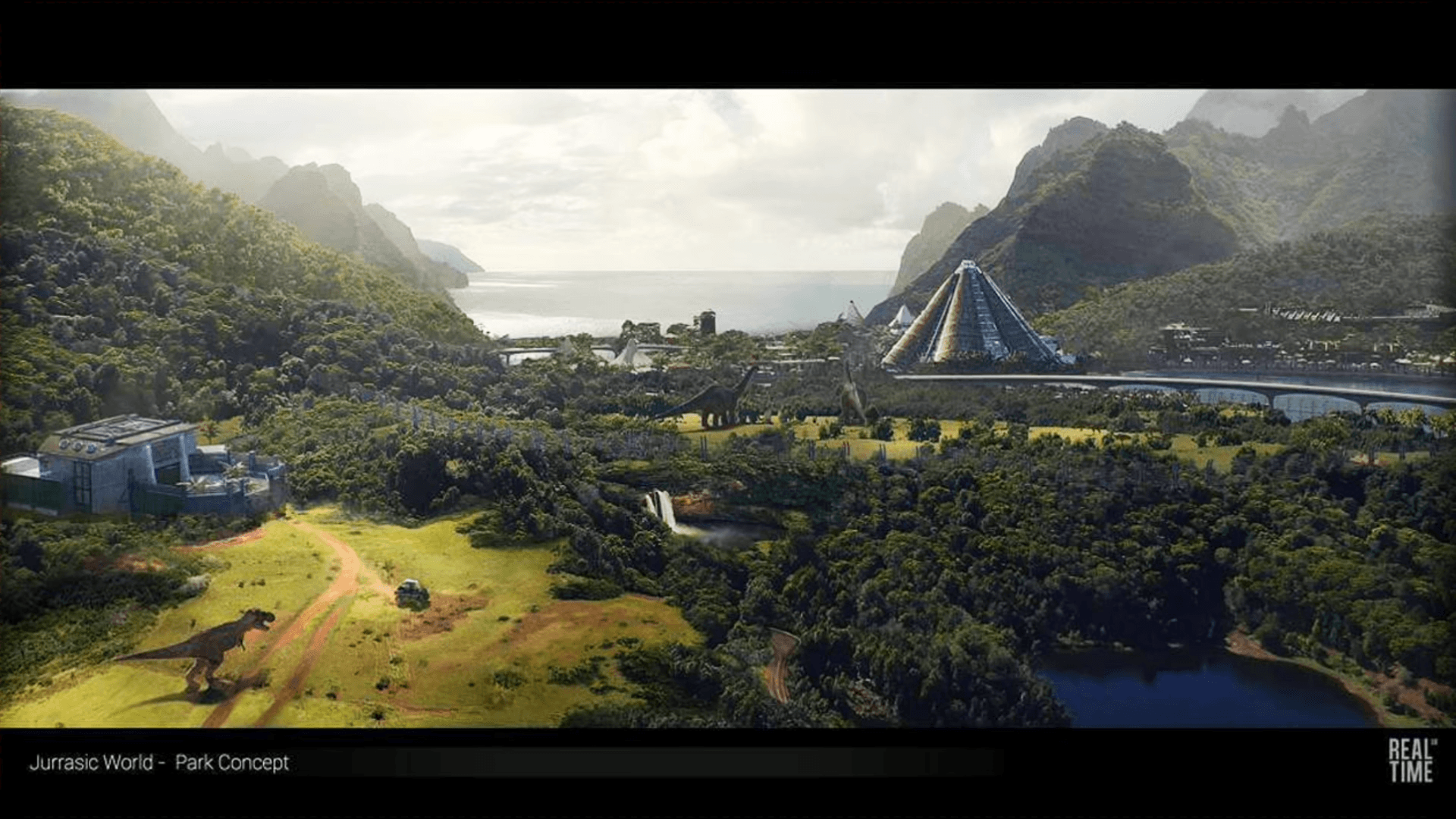 I hope Isla Nublar in Jurassic World Evolution like JWE Concept Art