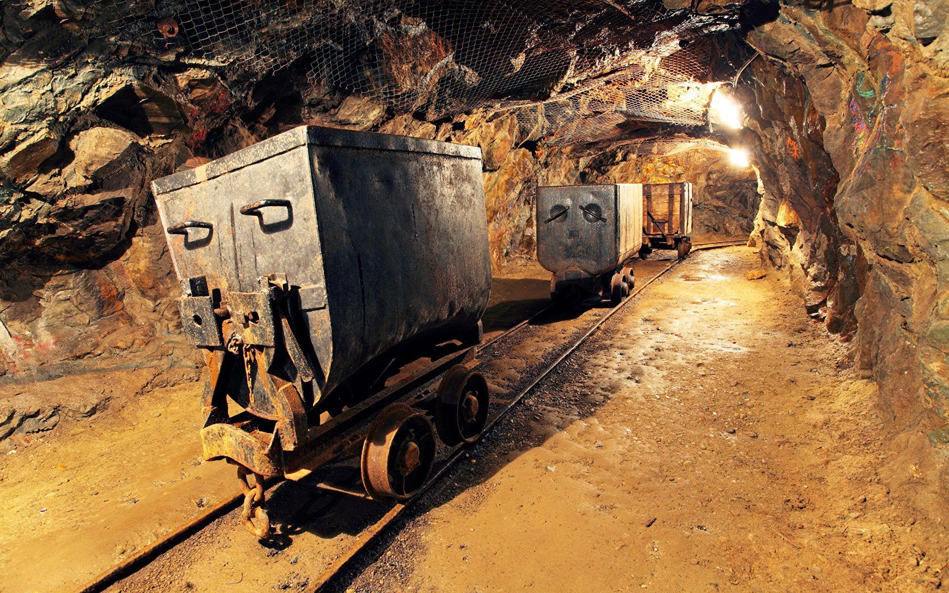 Wallpaper mine mining rail artificial cave Cave 1920x1200