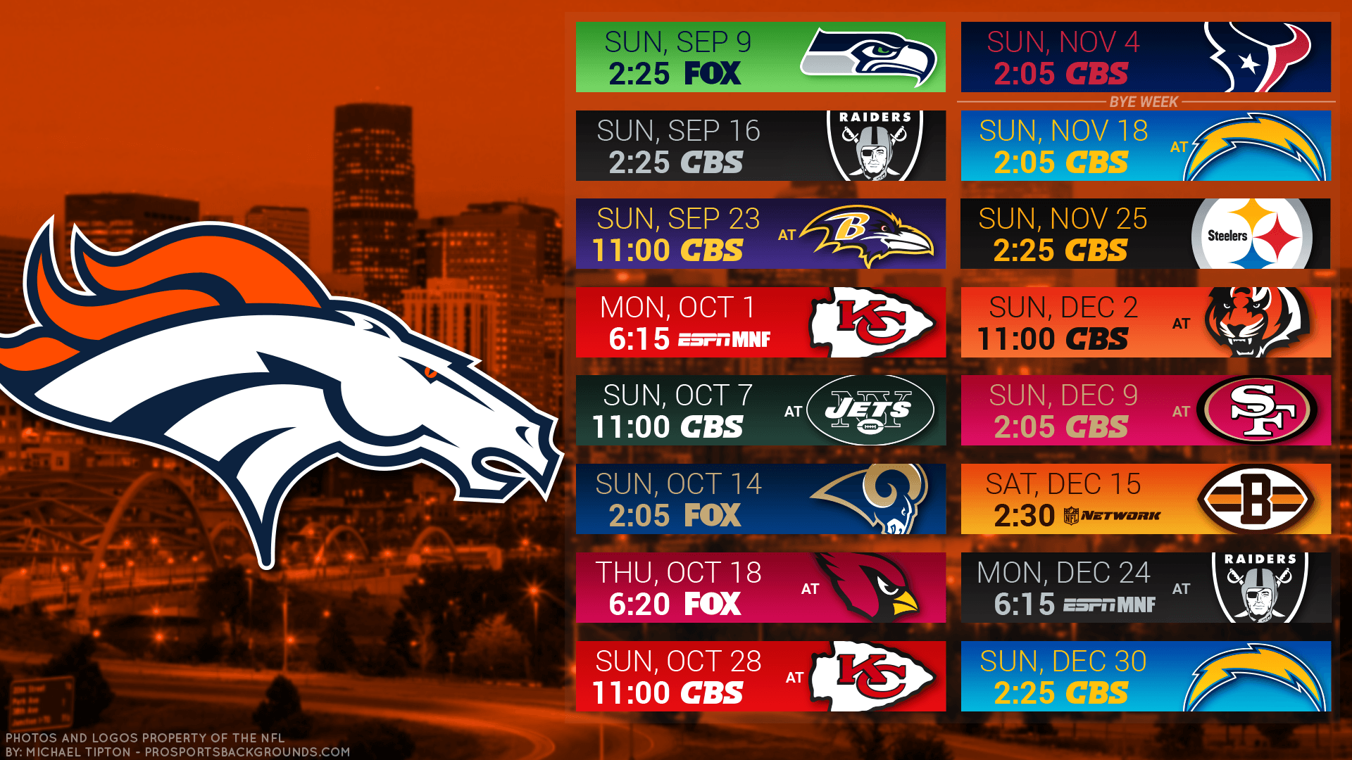 Denver Broncos: 2022 Wallpaper Schedule