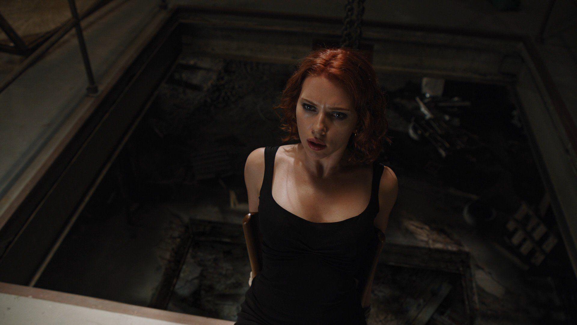 women, Scarlett Johansson, Redhead, Avengers: Age of Ultron, Black