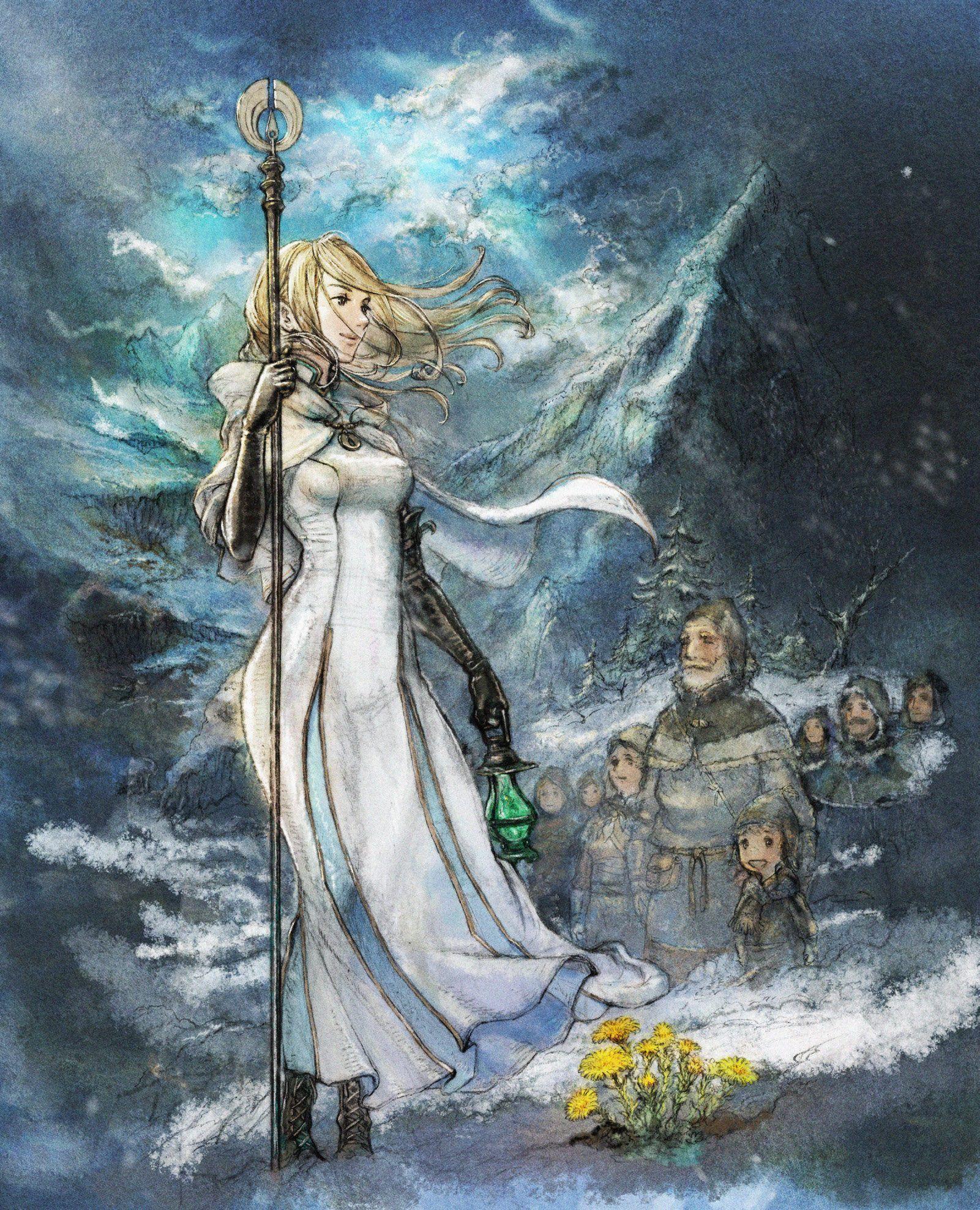 Octopath Traveler Official Character Artwork and phone wallpaper