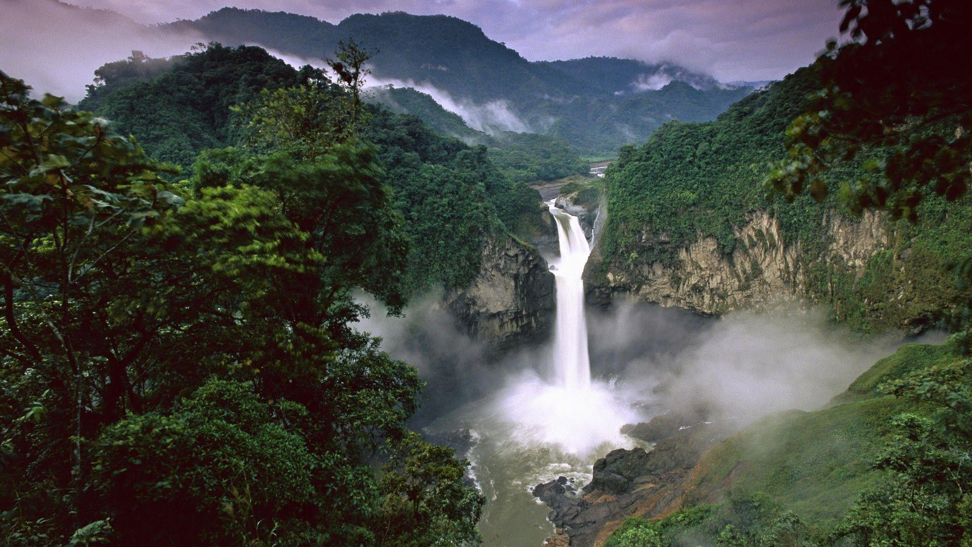 Waterfall wallpaper: San Rafael Falls Quijos River Ecuador