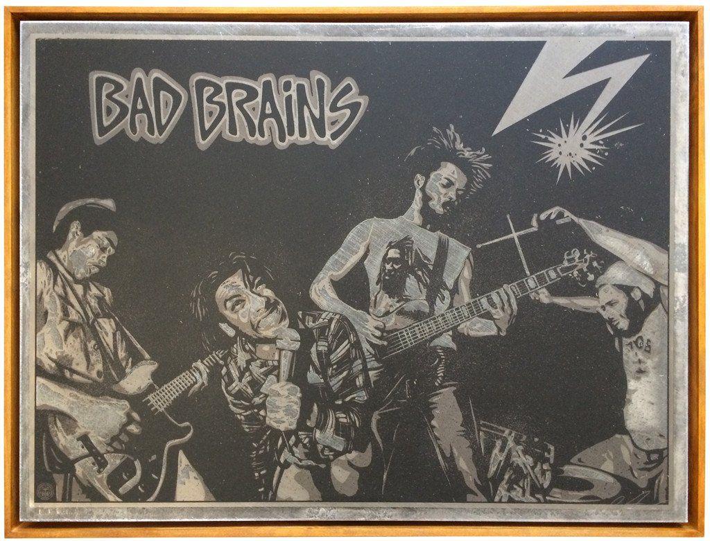 Shepard Fairey x Glen E. Friedman, Bad Brains, Original on Metal