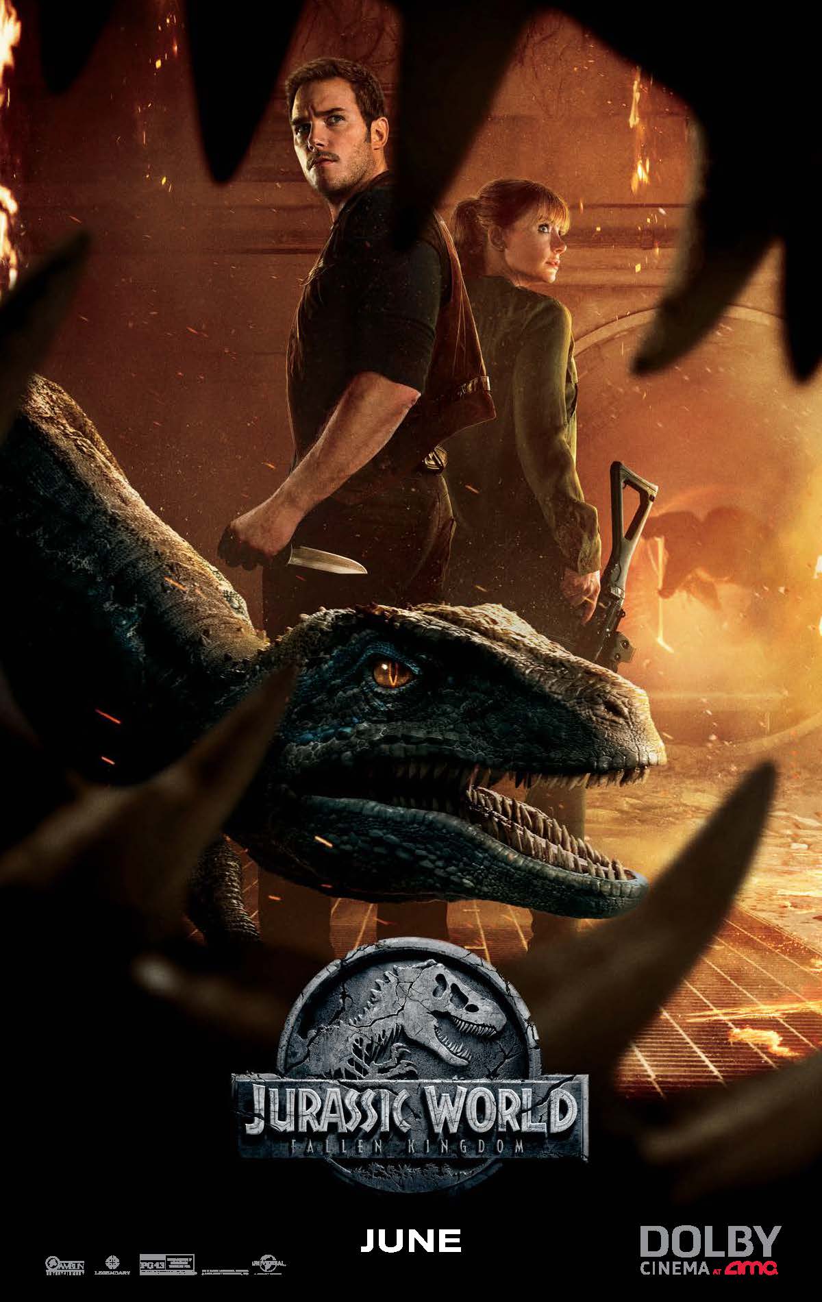 Chris Pratt, Bryce Dallas Howard & Blue Face The Indoraptor In A New