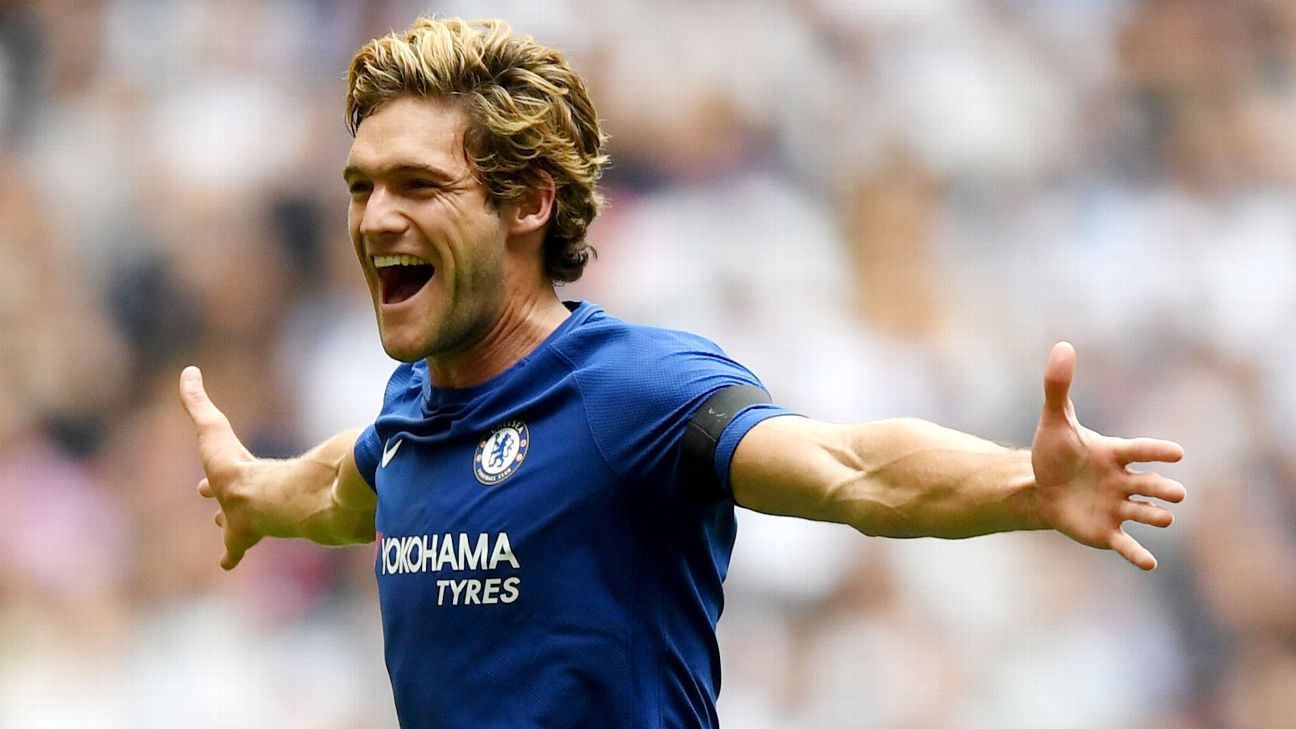 Marcos Alonso hits double as Chelsea see off Spurs at Wembley