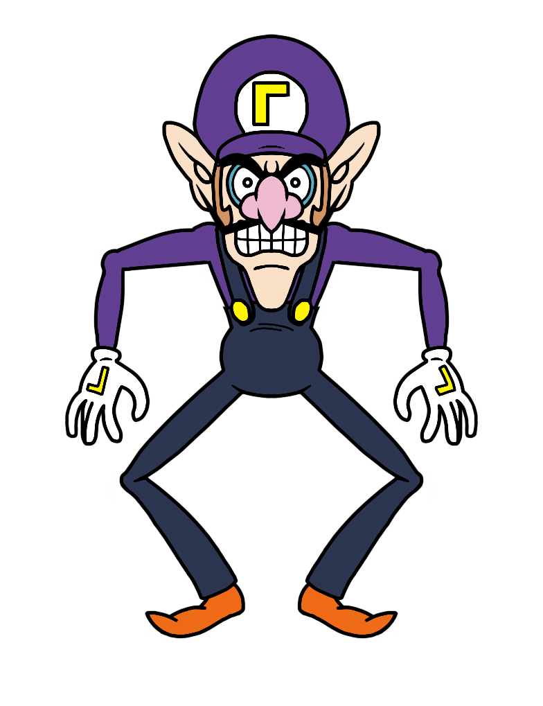 Waluigi in WarioWare Gold's art style