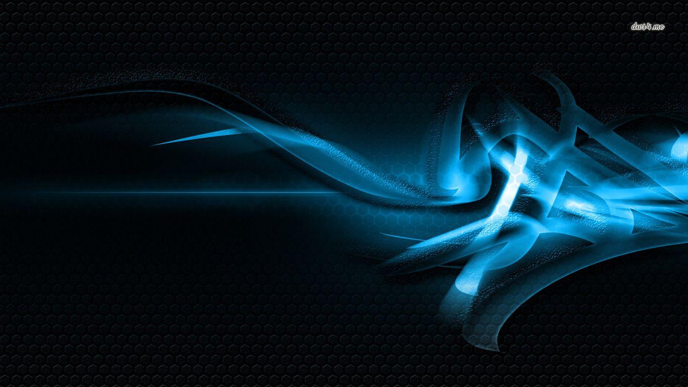 Cool Blue And Black Abstract Background. Best Background Image