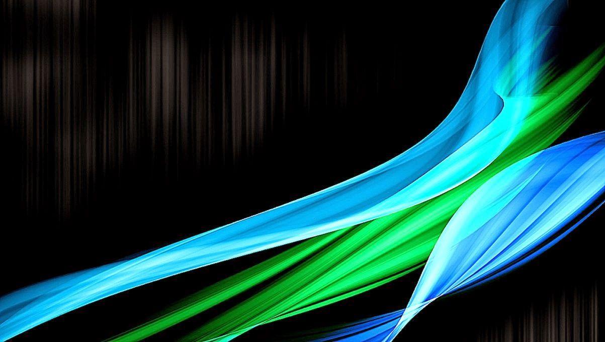 Black Blue And Green Abstract Background