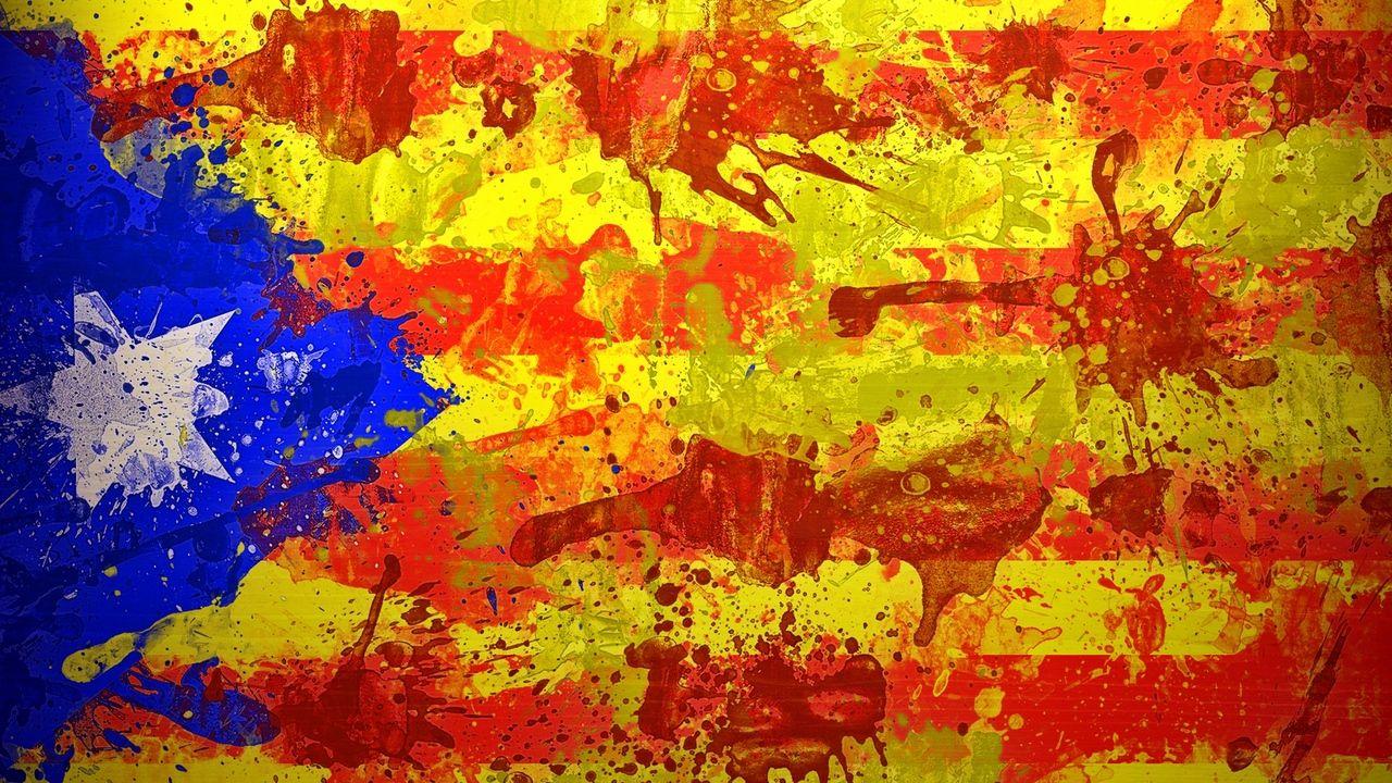 Wallpaper catalonia, spain, barcelona, flag, symbol, color HD