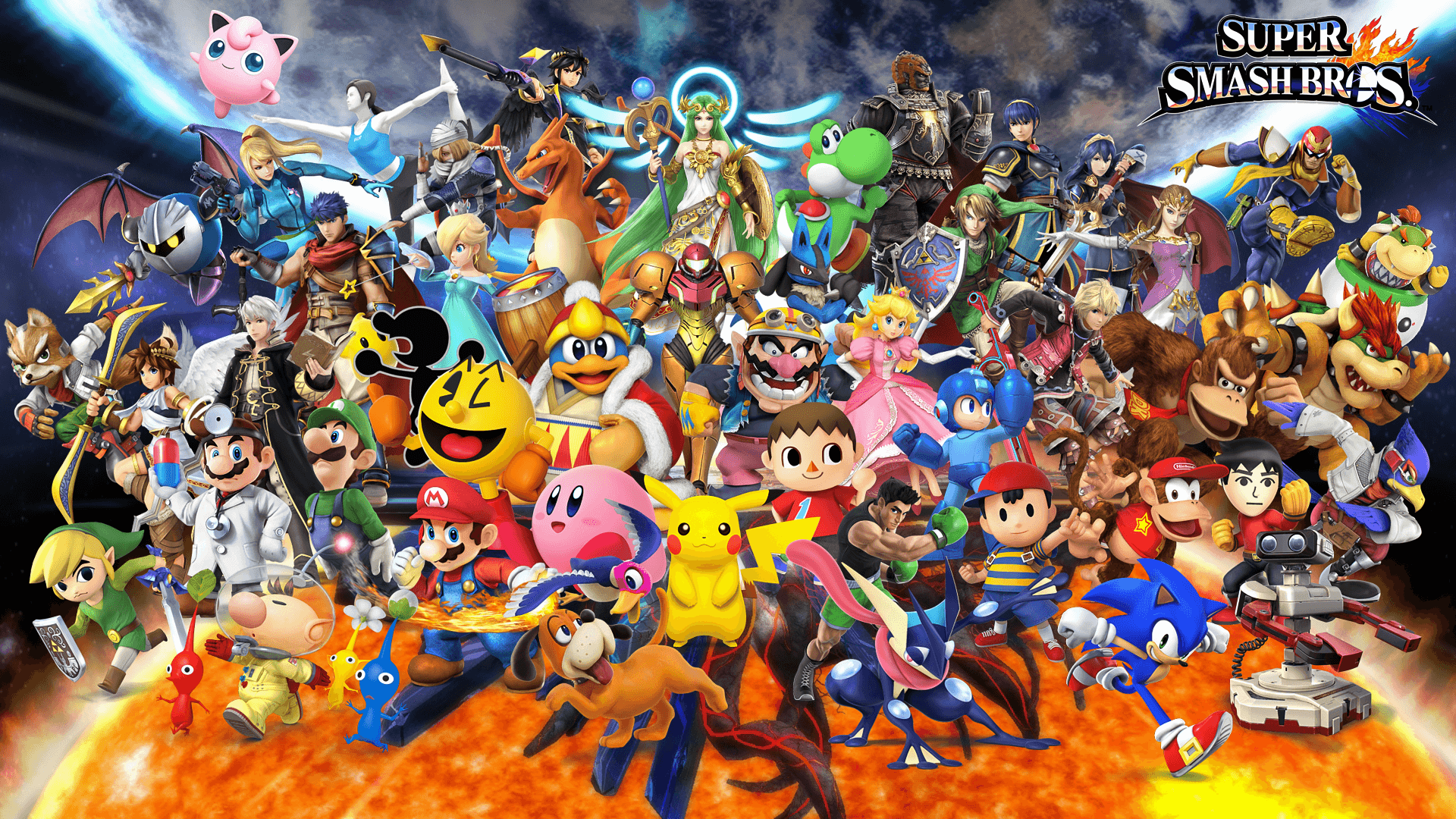 Super Smash Bros. for Nintendo 3DS and Wii U All Characters Wallpaper