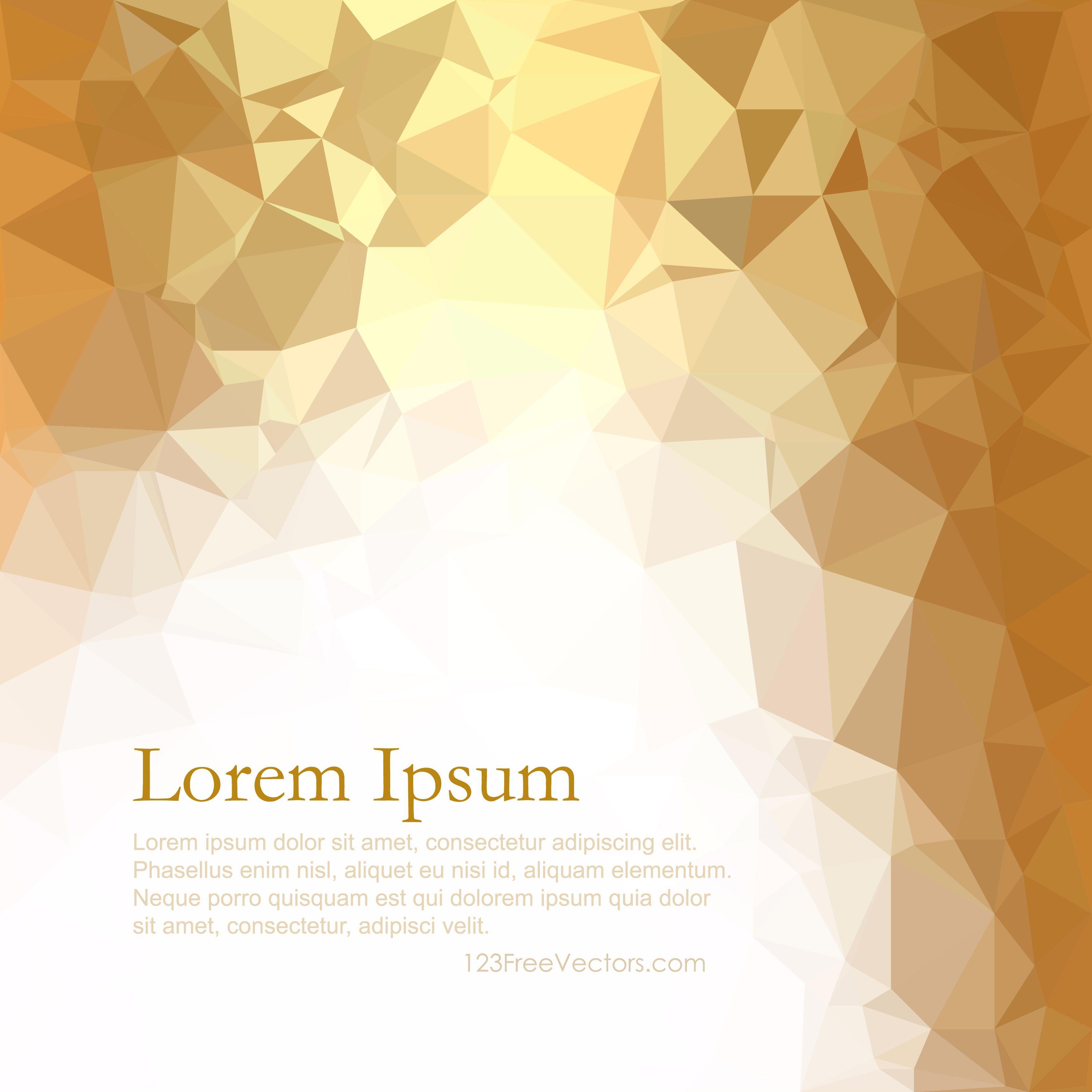 Gold Abstract Polygonal Triangular Background FreeFreevectors