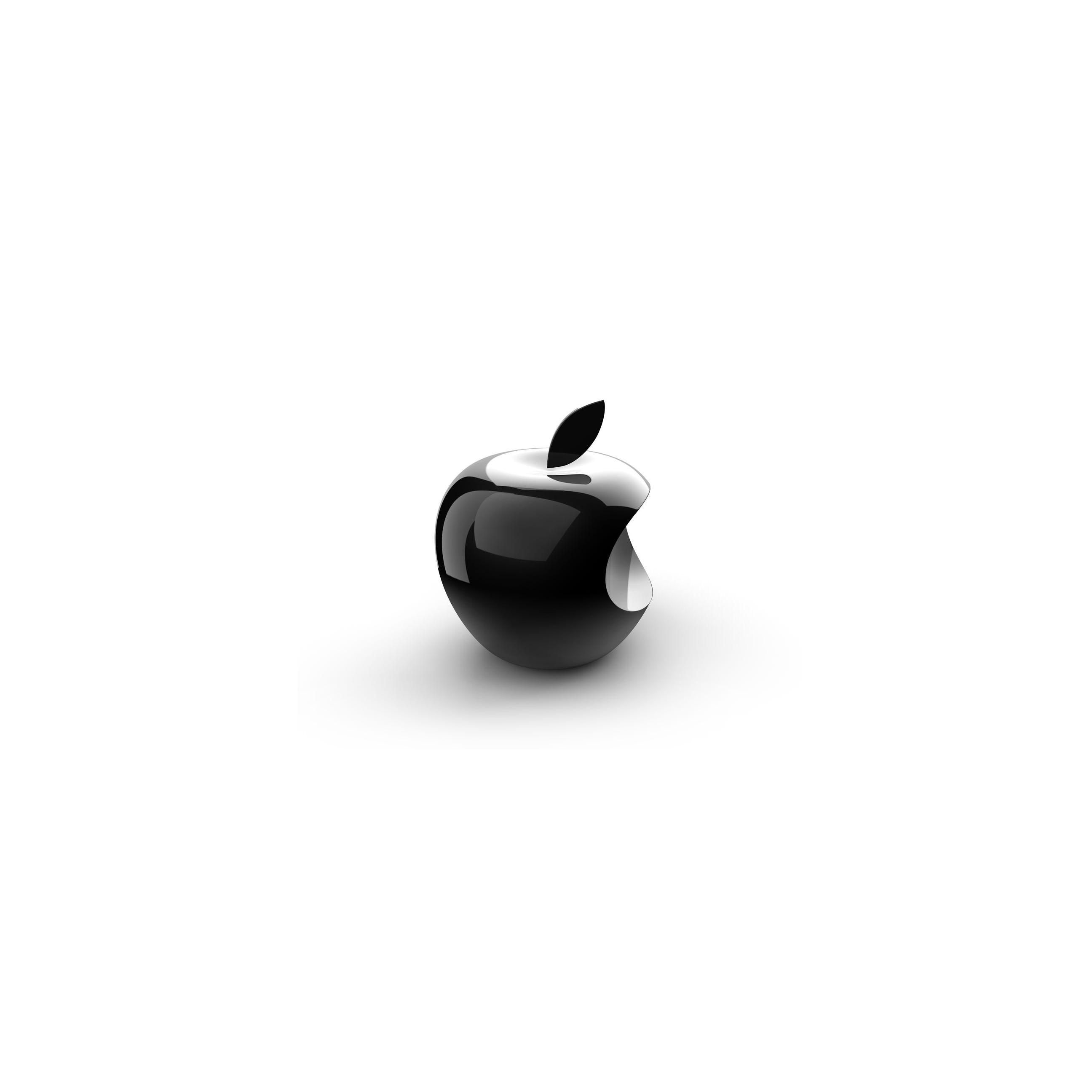 Apple Logo 3D Black And White. Wallpaper.sc IPhone6sPlus