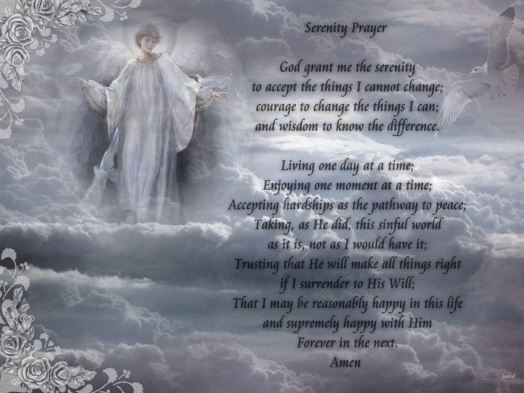 inspirational photo. Serenity Prayer Background Prayer