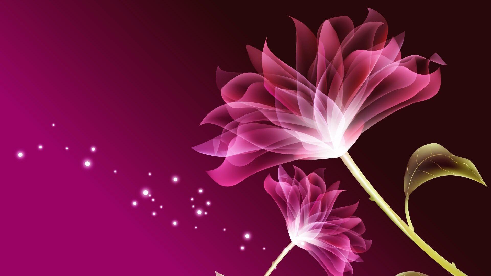 3D Pink Beautiful Flower Wallpaper. pretty flowers