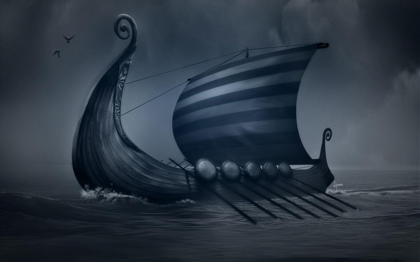 Viking Ship Drawing HD Wallpaper. Tattoos