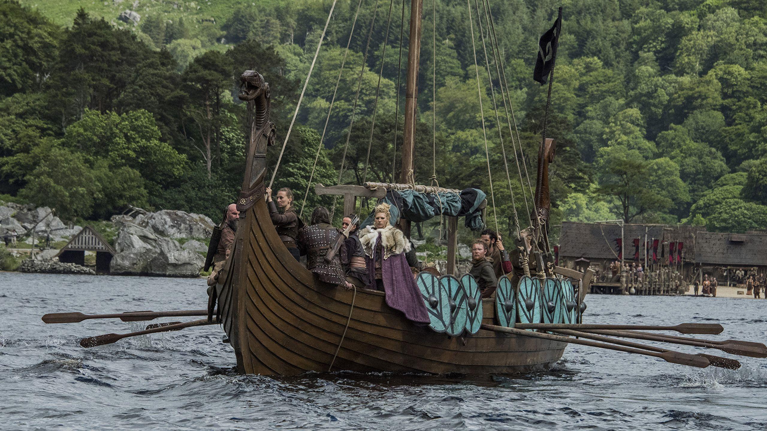 Wallpaper Vikings (TV series) Viking ships Ships Movies 2560x1440