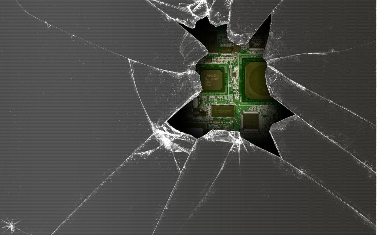 Broken Screen Apple Wallpaper 1080p #laR