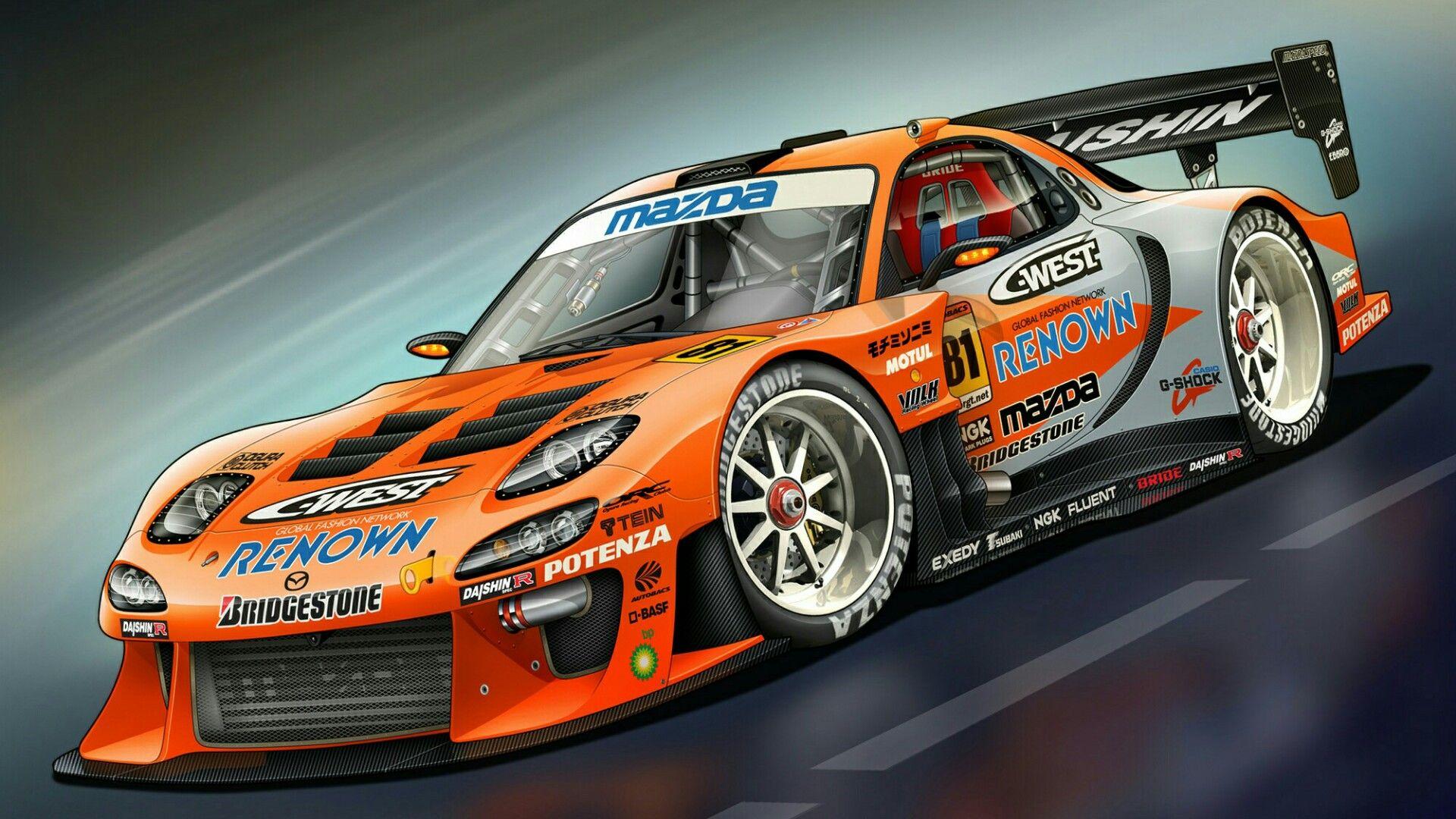 Mazda RX 7 Race Car Wallpaper. Wallpaper Studio 10