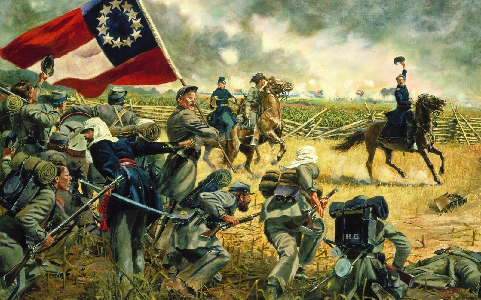 American Civil War Art Painting Wallpaper HD, background, Free