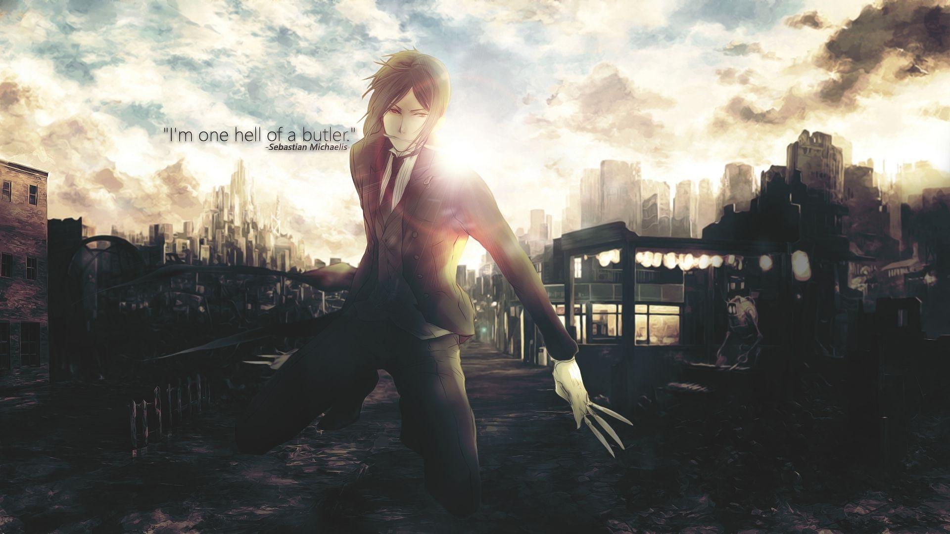 Download 1920x1080 Sebastian Michaelis, Kuroshitsuji, Black Butler