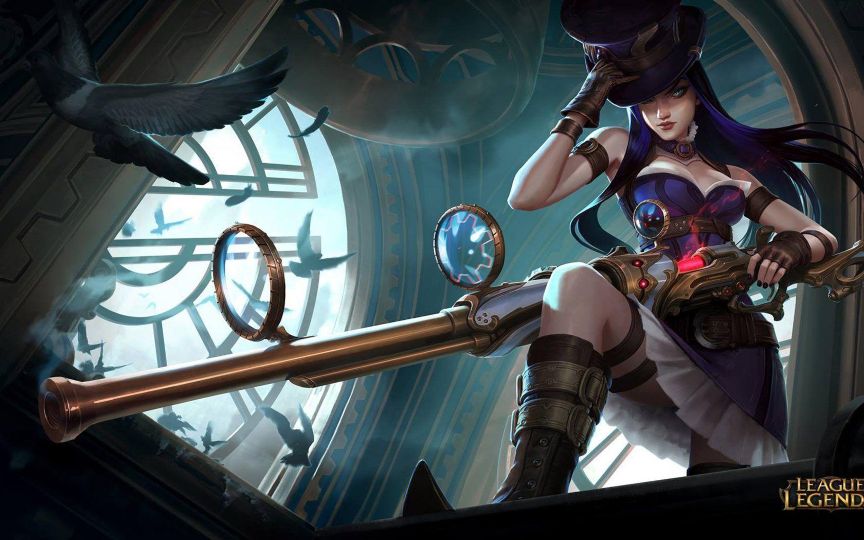 League Of Legends Caitlyn The Sheriff Of Piltover Video Game Splash