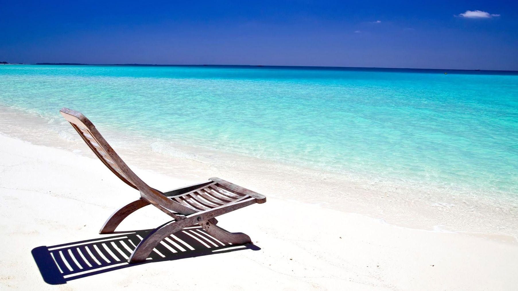 Old, Beach, Chair, HD Sea Wallpaper, Sand, Ocean, Sky, Beautiful