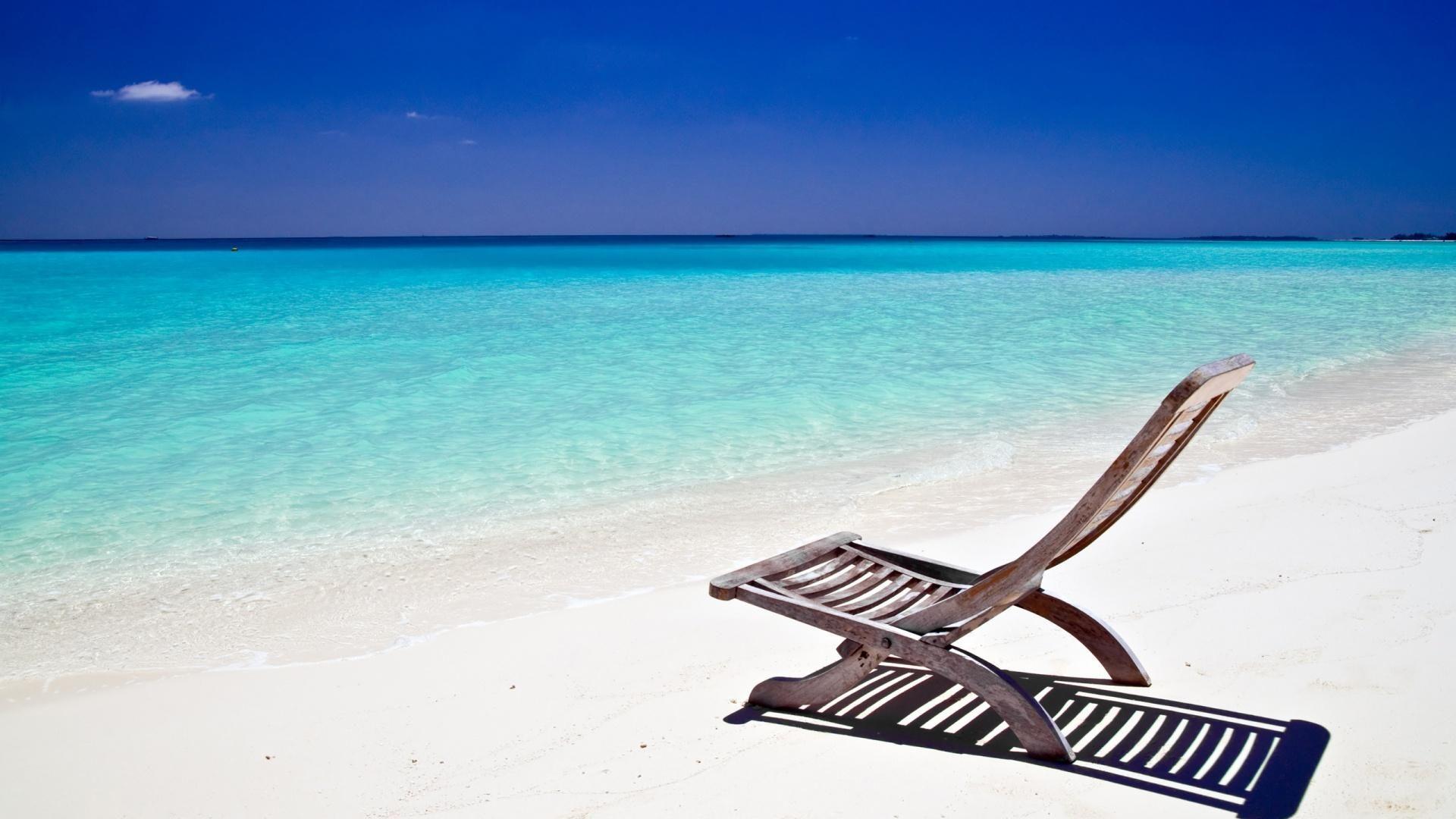 Free 1920x1080 Old Beach Chair Wallpaper Full HD 1080p Background